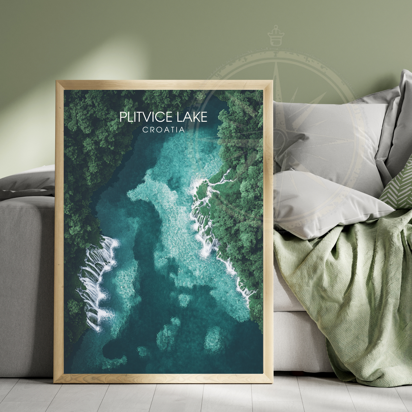 Affiche Lac de Plitvice | Impression de voyage Croatie | Affiche Lac