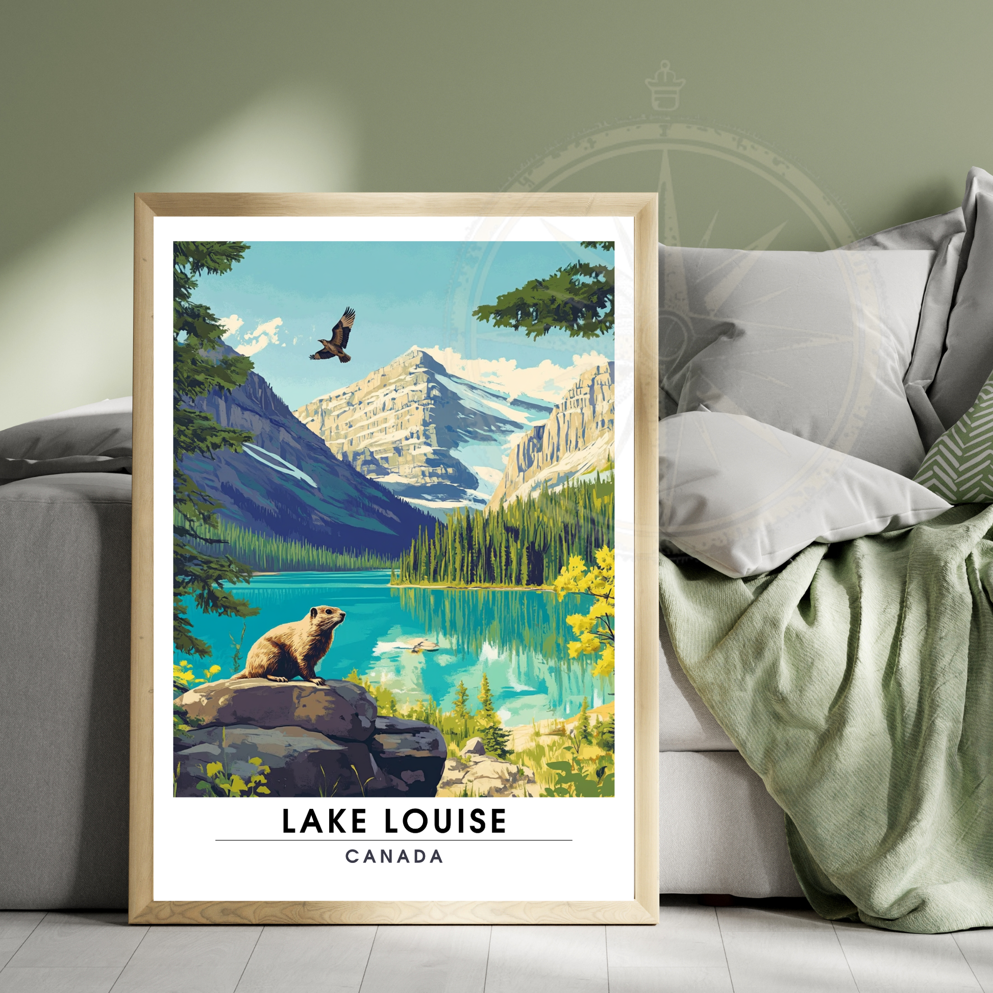 Affiche Lac Louise | Impression de voyage Canada | Affiche Lac
