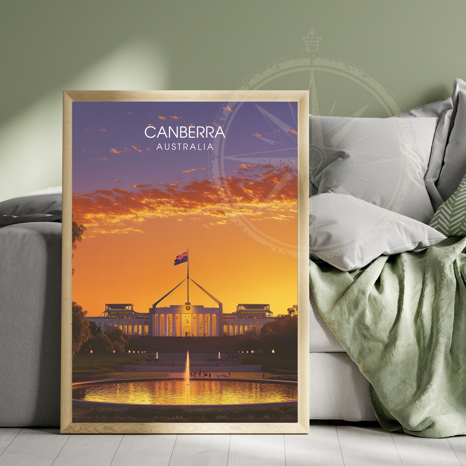 Affiche Canberra | Impression de voyage Australie | Affiche Australie