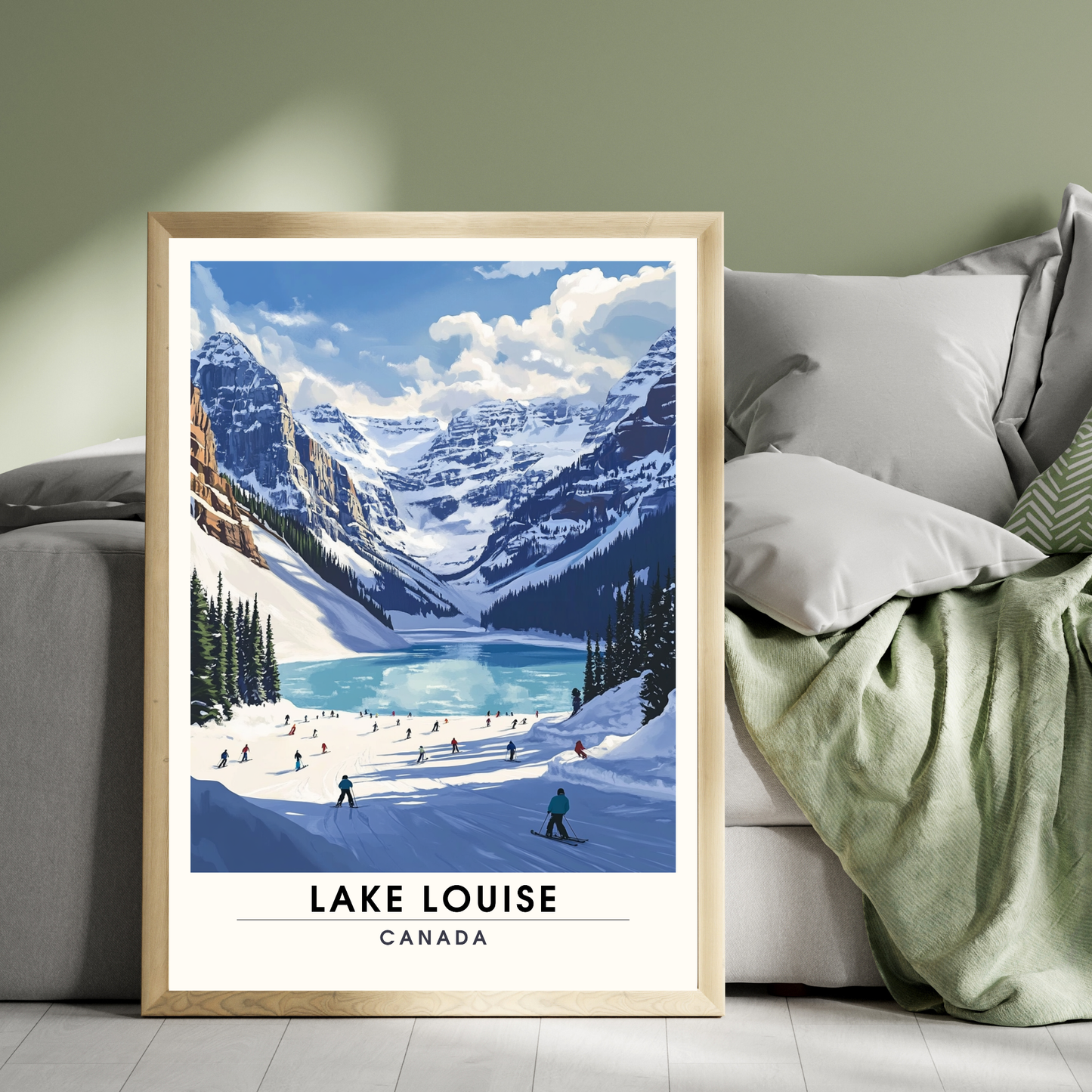 Affiche Lake Louise, Canada | impression Lake Louise | Affiche Ski