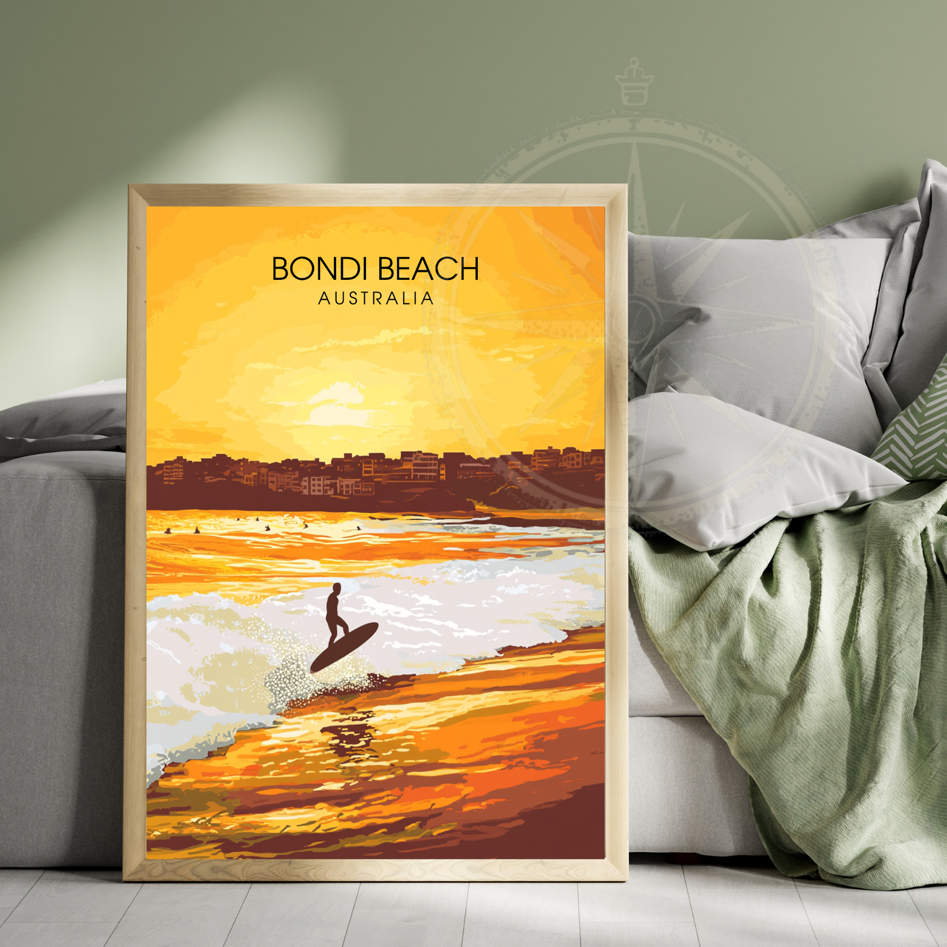 Affiche Plage de Bondi | Poster Australie | Affiche Australie