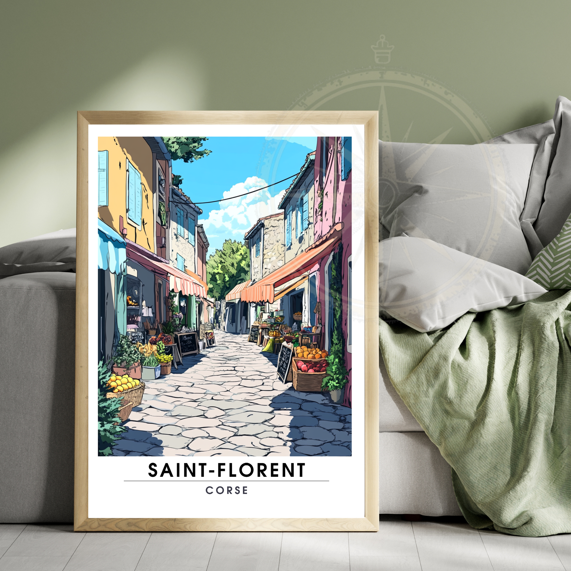 Affiche Saint Florent | Poster Corse | Affiche Corse