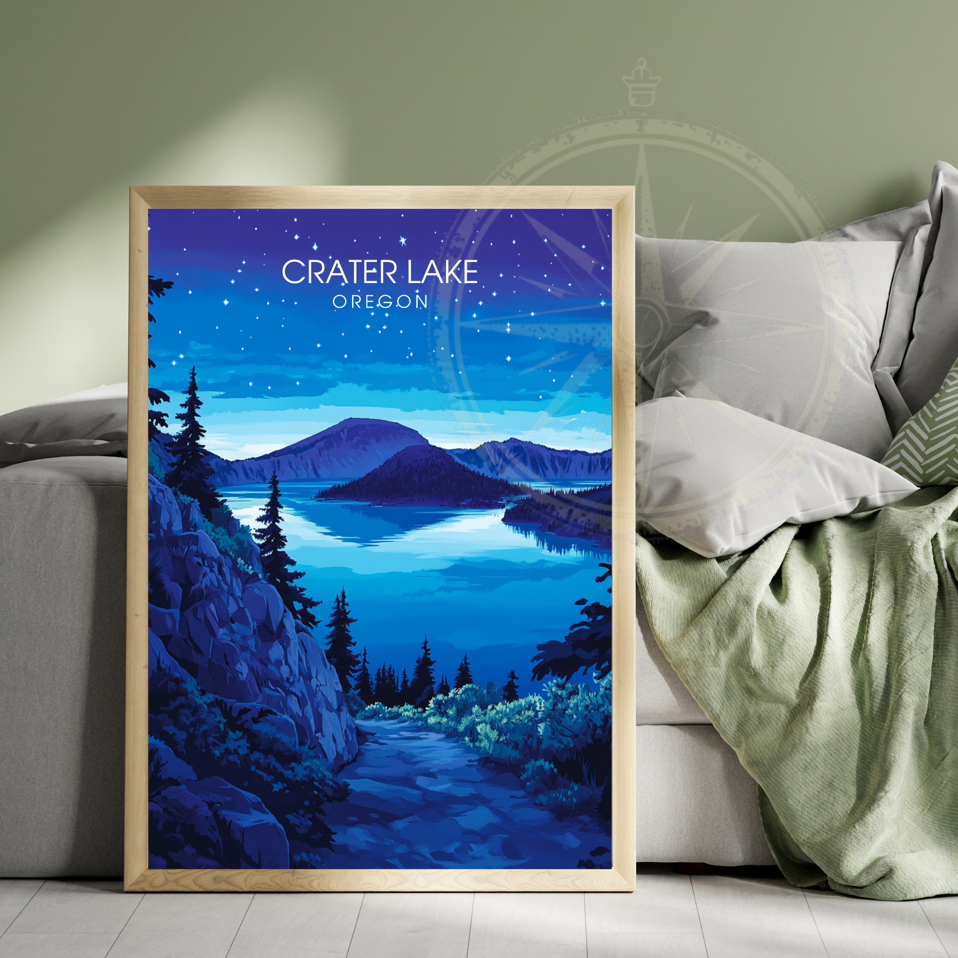 Affiche Lac Crater Oregon | Poster États-Unis | Affiche Lac