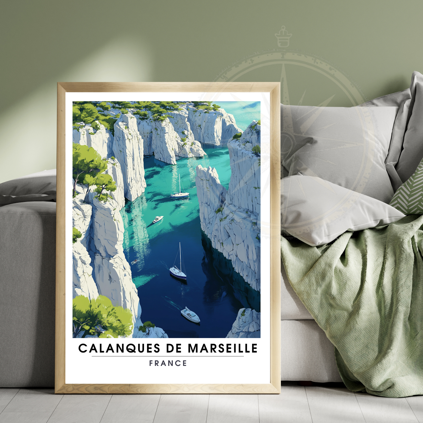Impression France | Affiche Calanques de Marseille| Impression Calanques de Marseille