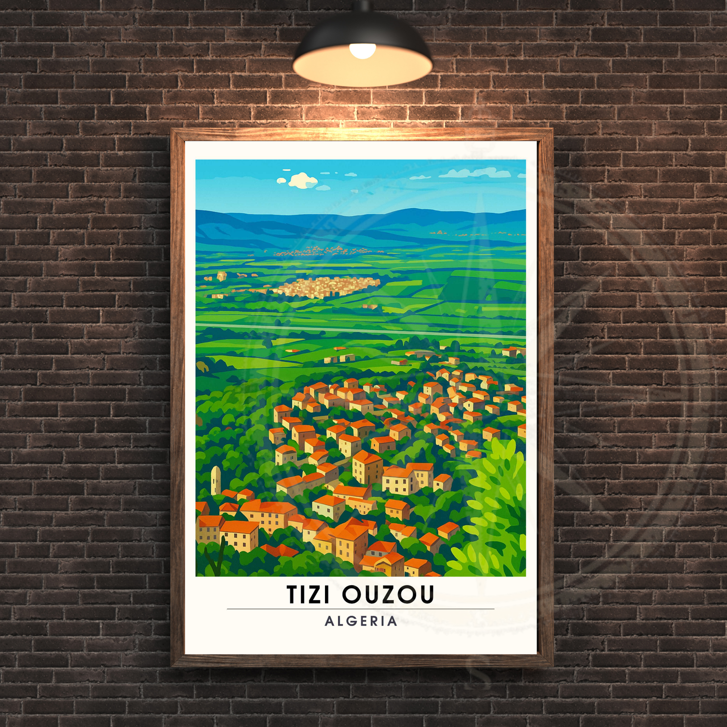 Affiche de voyage Tizi Ouzou | Poster Tizi Ouzou | Affiche Kabylie | Affiche Algérie