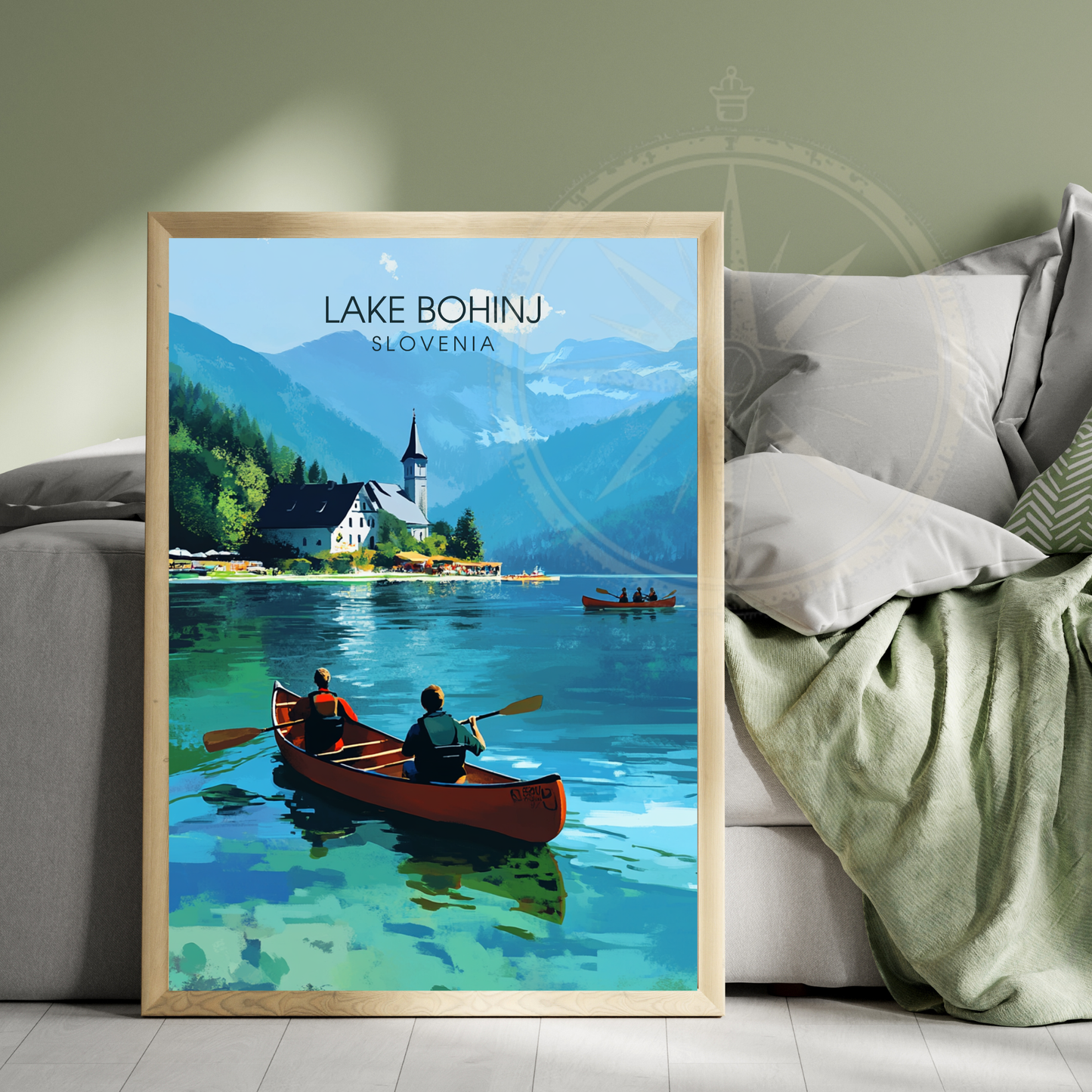 Affiche Lac Bohinj | impression de voyage Slovénie | Affiche Lac