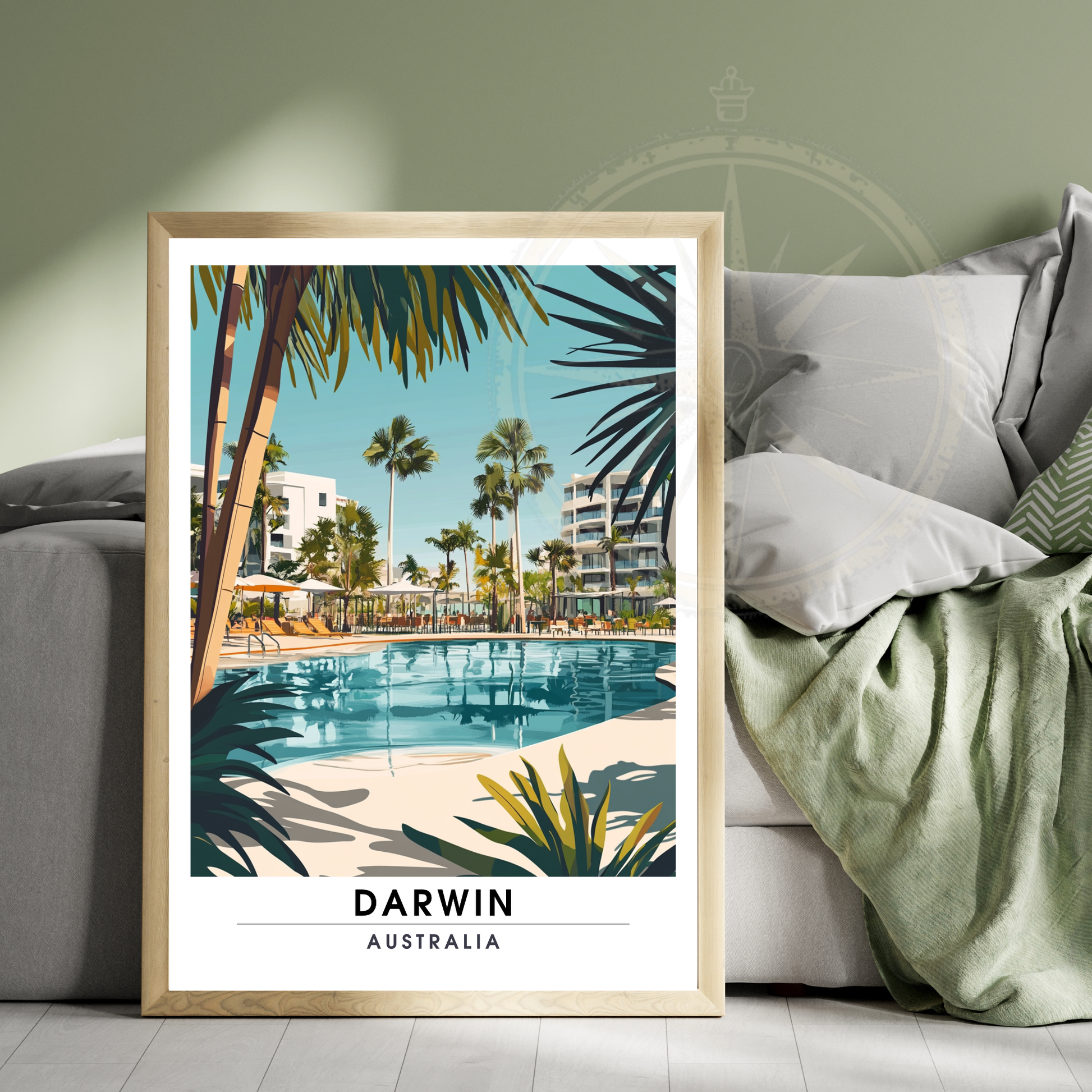 Affiche Darwin | Impression de voyage Australie | Affiche Australie