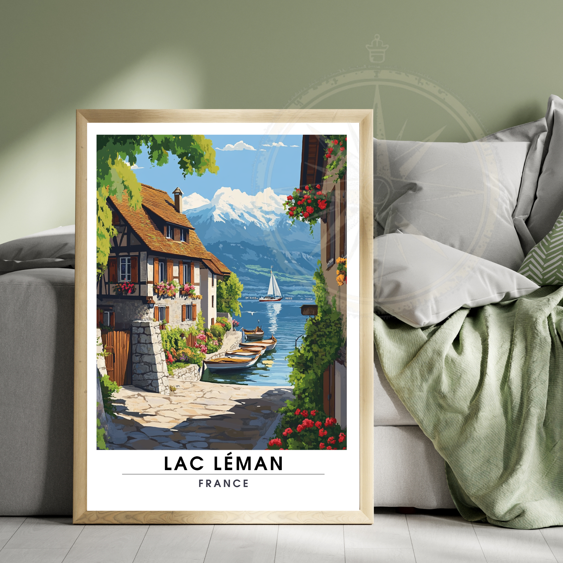 Affiche Lac Léman | Impressions de voyage France | Affiche Lac