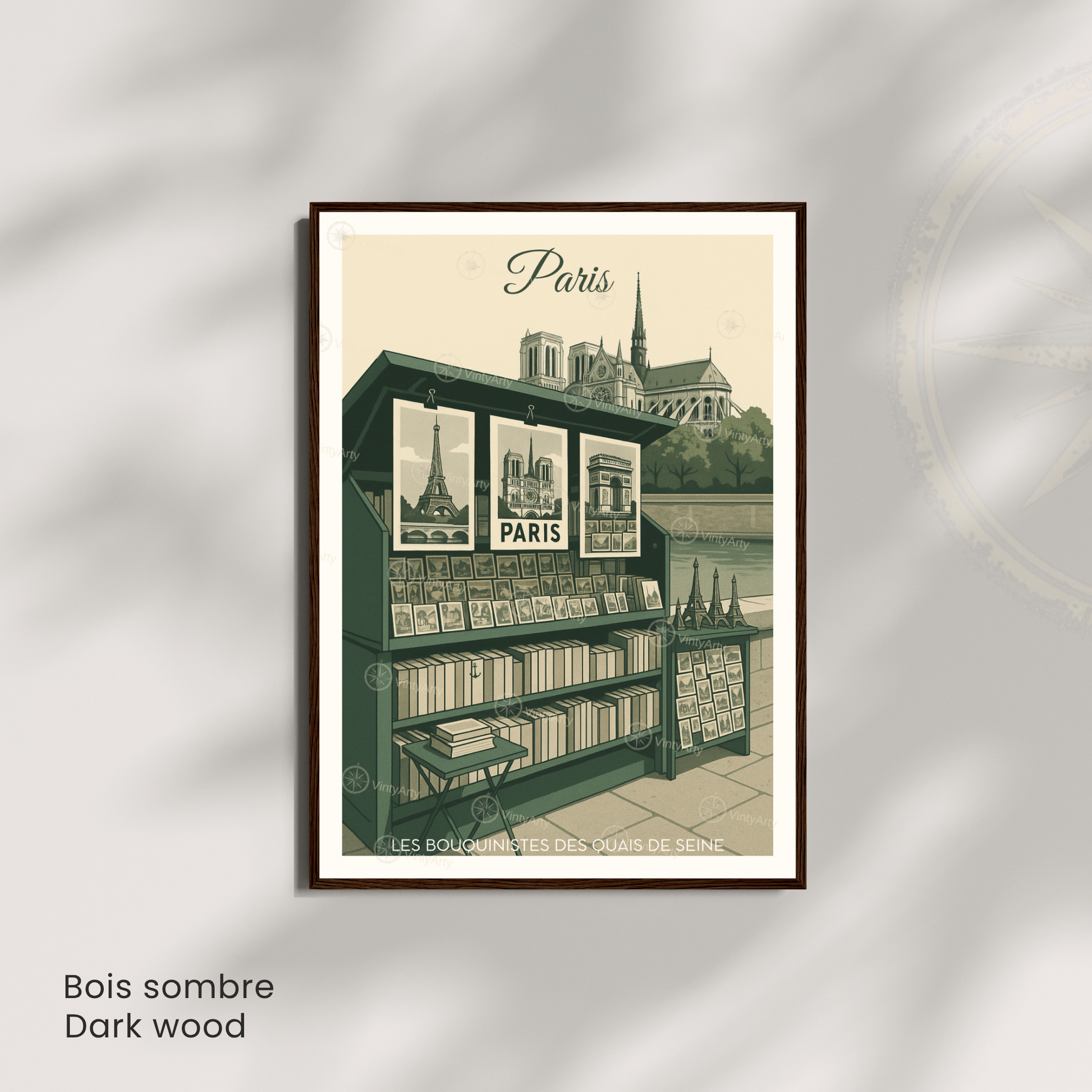 Affiche Paris | Poster les bouquinistes des quais de Paris | Affiche France