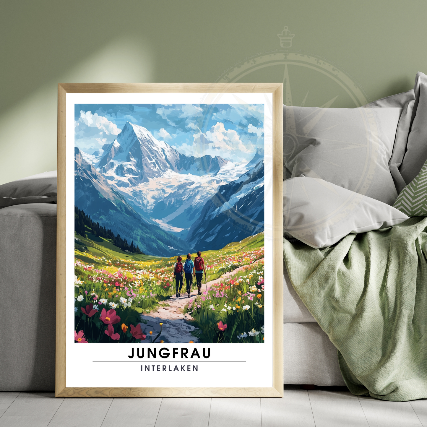 Affiche Jungfrau Interlaken | Poster décoratif Suisse | Affiche Suisse