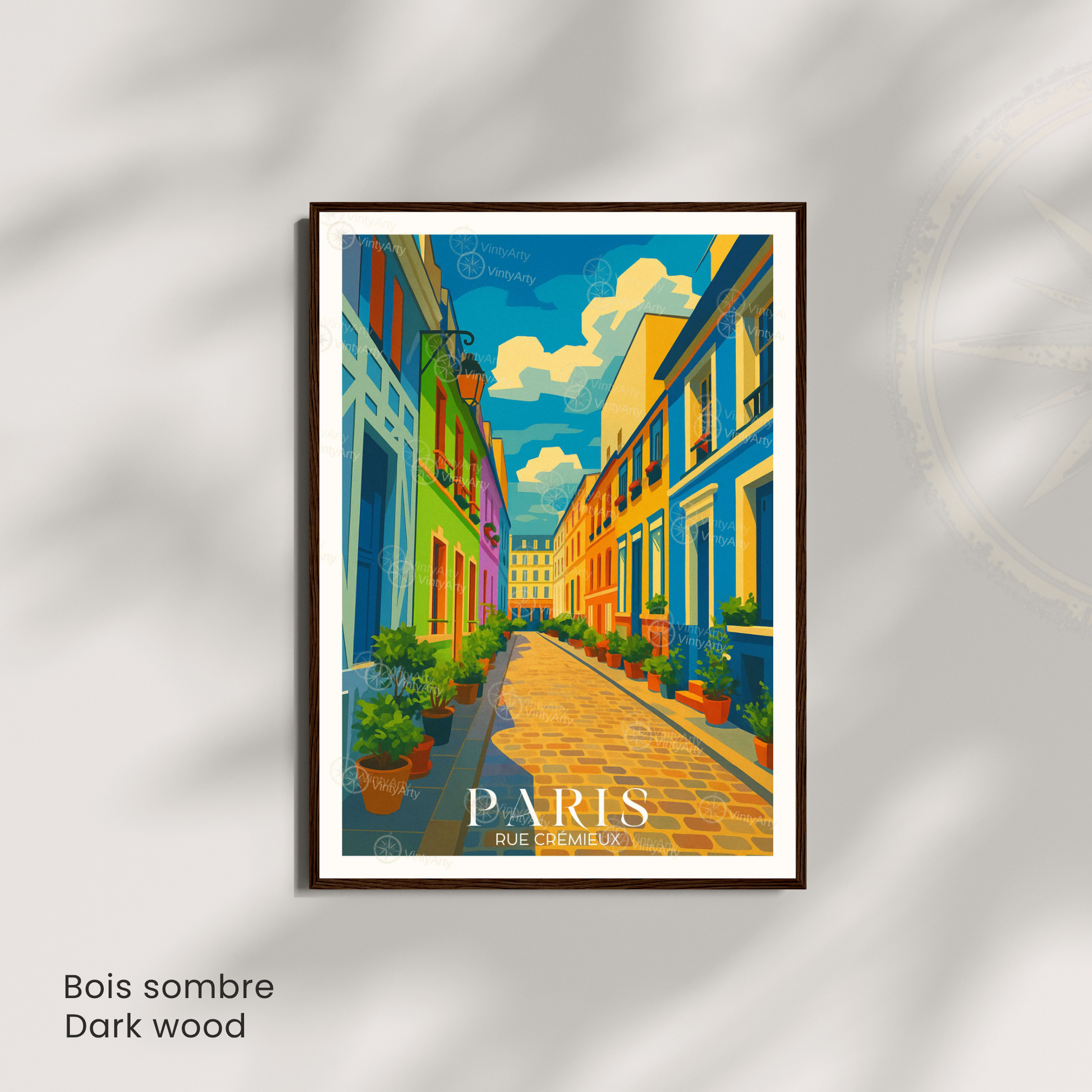 Affiche Paris | Poster Rue Crémieux | Affiche France