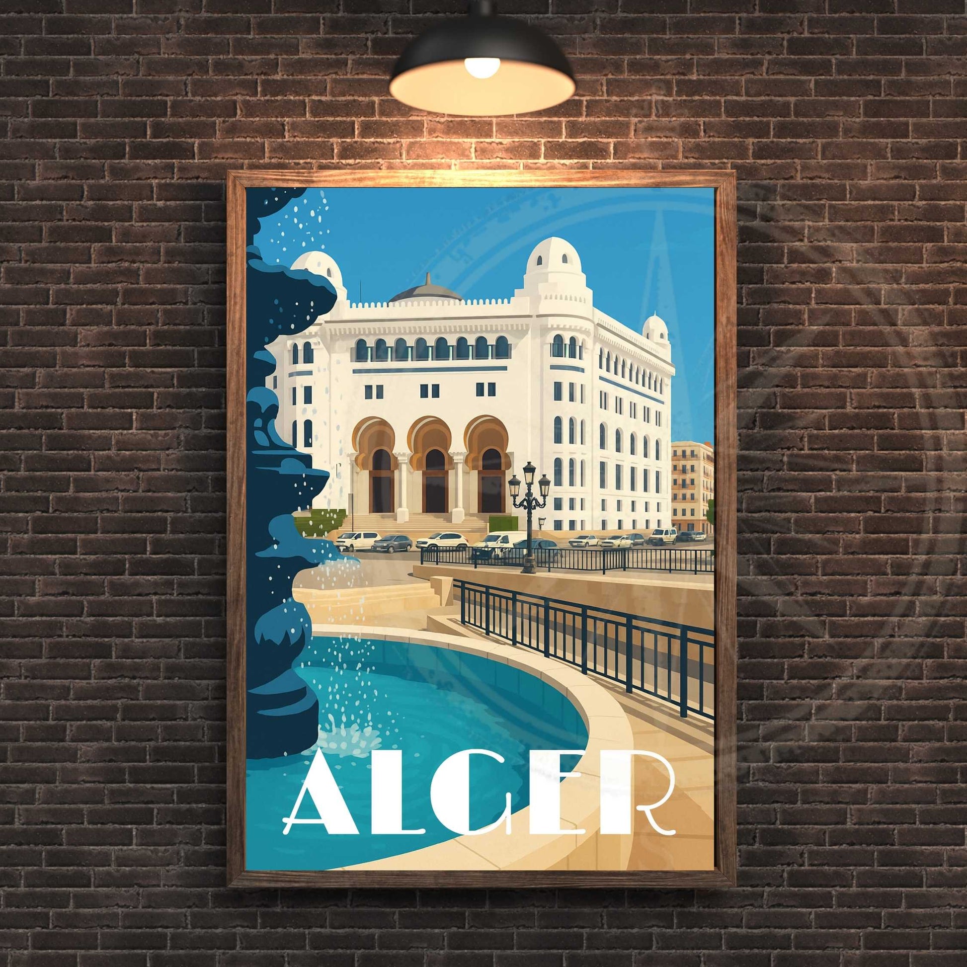Affiche Alger | impression Alger | Grande poste d'Alger | Affiche Algérie