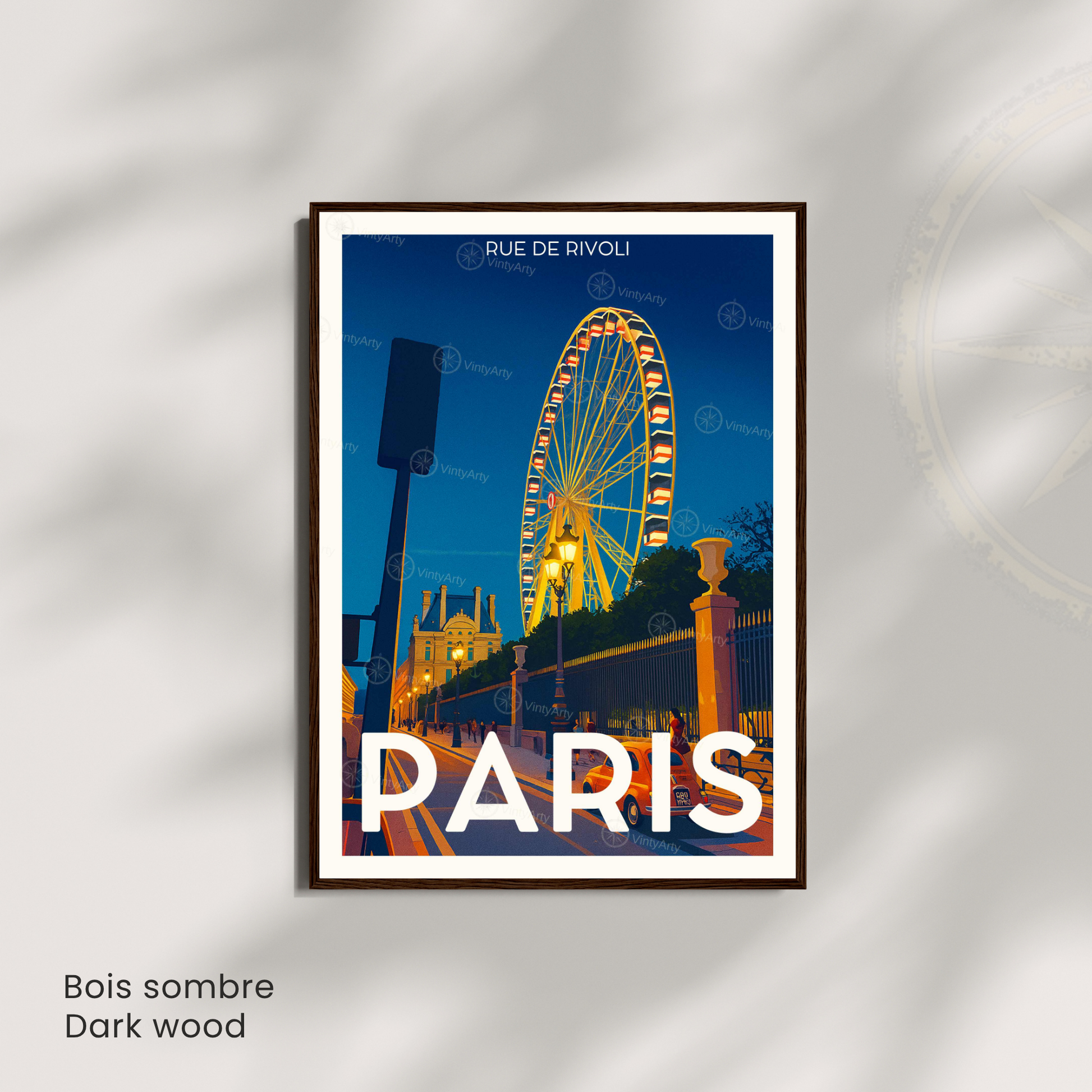 Affiche Paris | Poster Rue de Rivoli | Affiche France