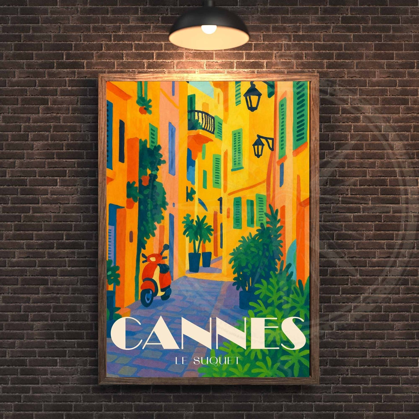 Affiche Cannes | Impression de voyage Cannes | Affiche France | Affiche Le Suquet