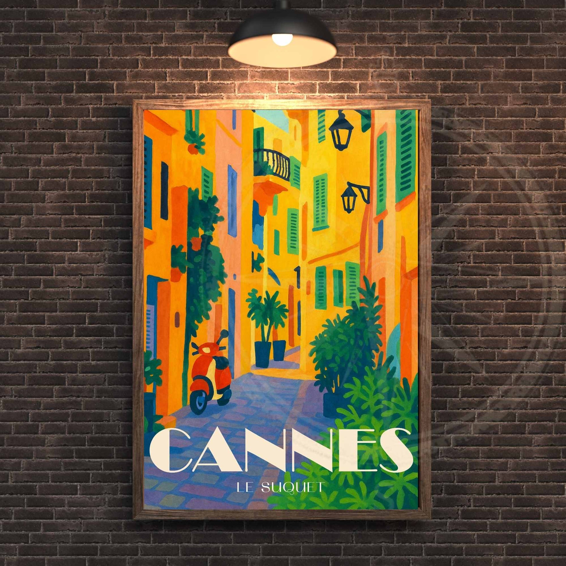 Affiche Cannes | Impression de voyage Cannes | Affiche France  | Affiche Le Suquet