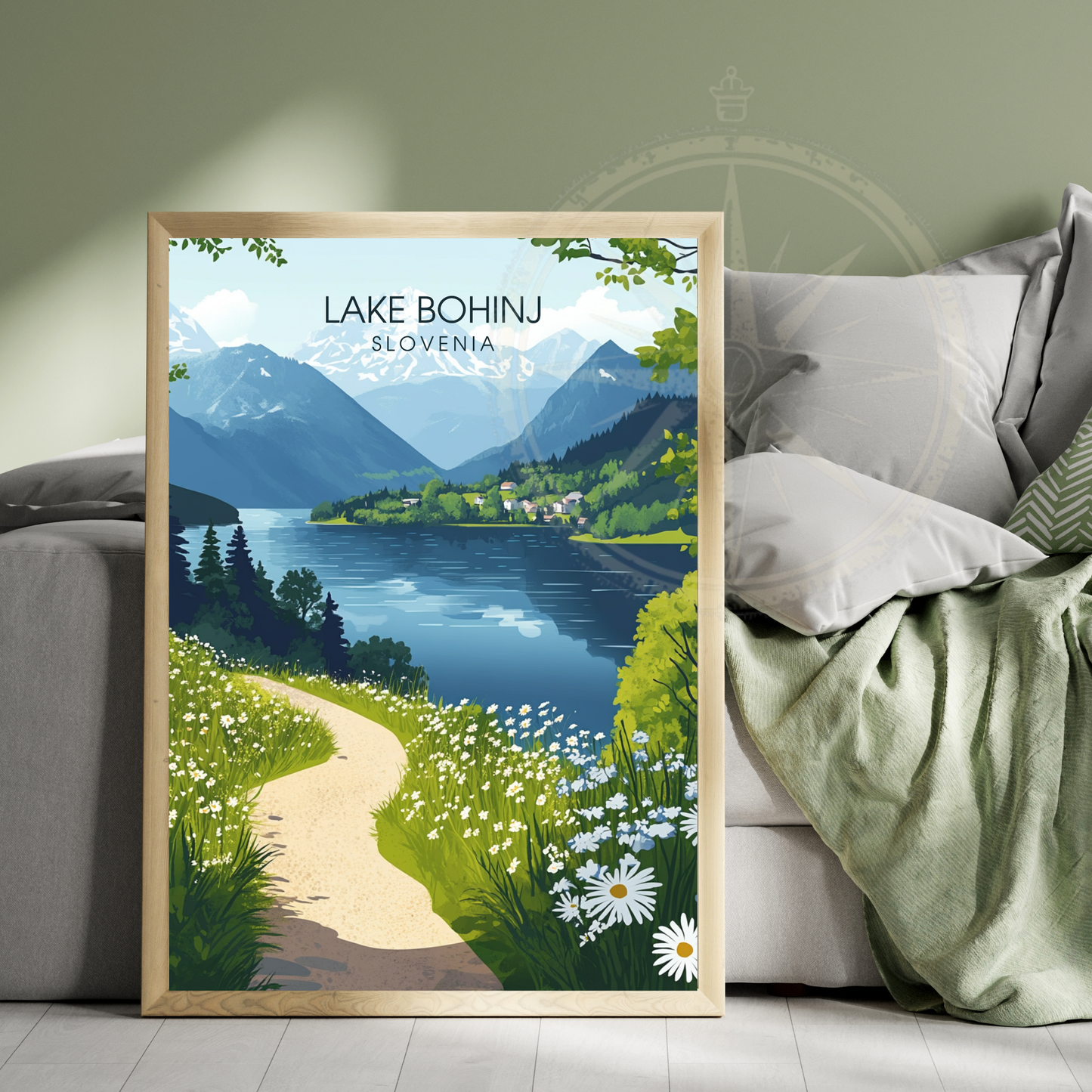 Affiche Lac Bohinj | impression Slovénie | Affiche Lac