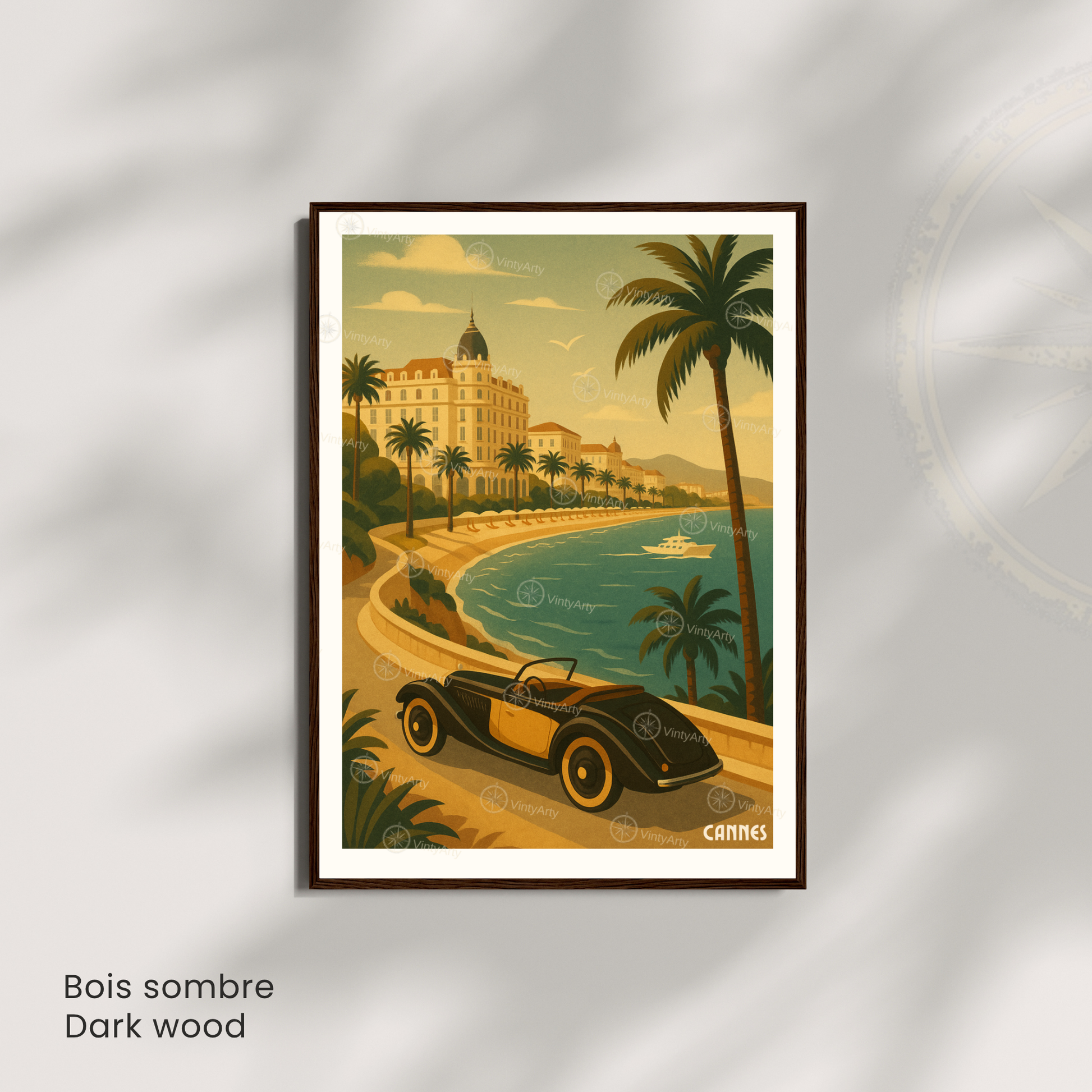 Affiche Cannes | Impression de voyage French Riviera | Affiche France