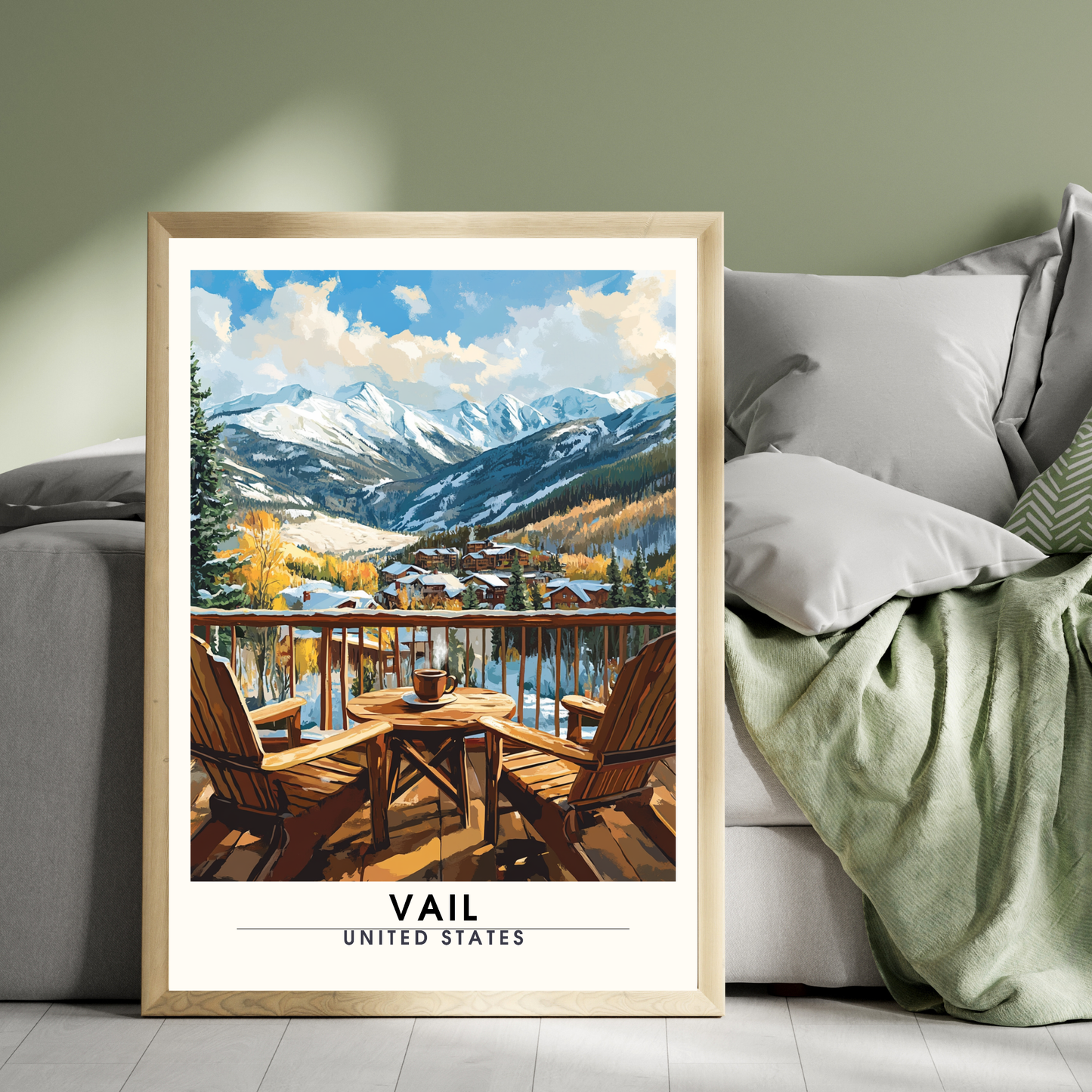 Affiche de voyage Vail, USA | Poster Vail | Affiche Ski | Colorado