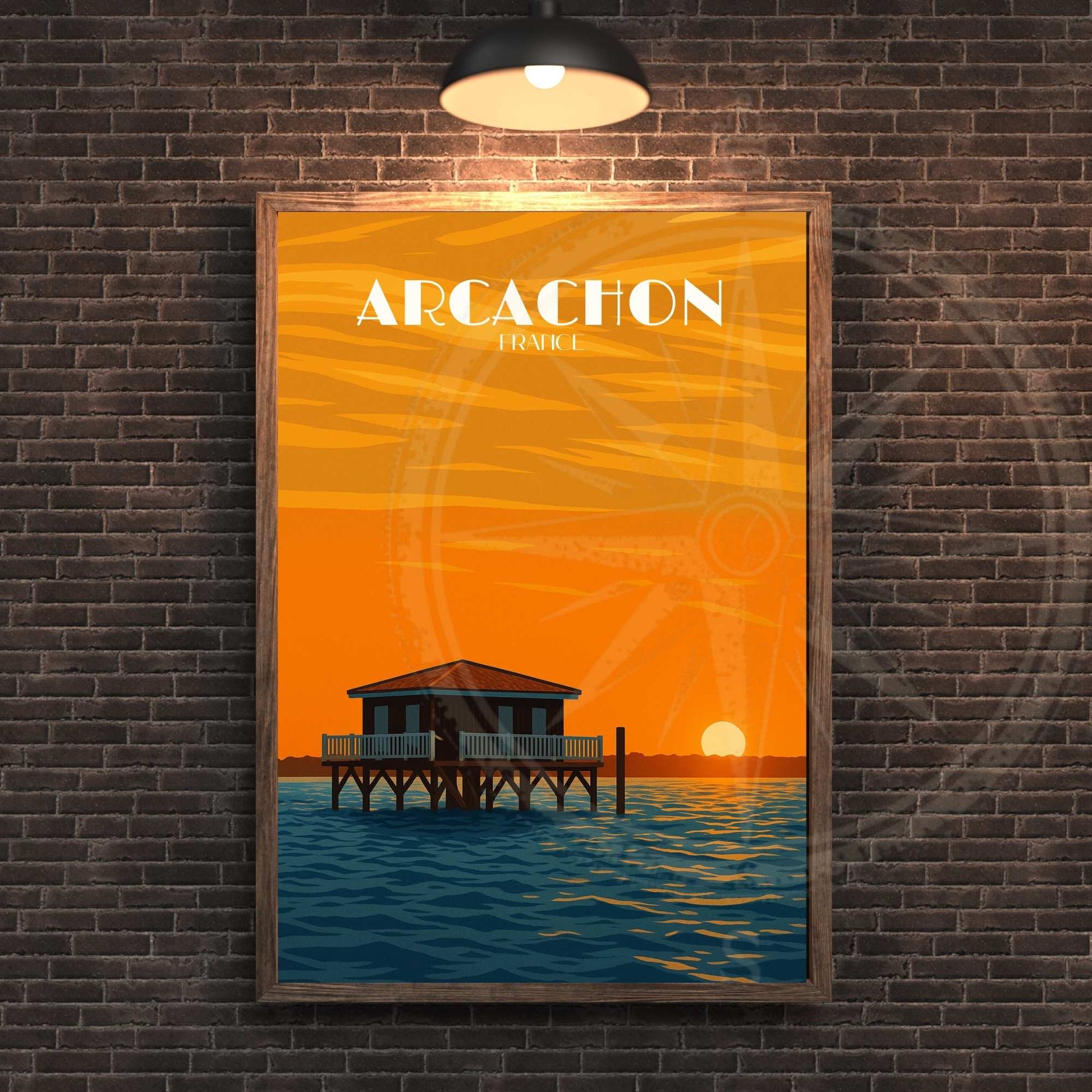 Affiche Arcachon | Impression Bassin d'Arcachon | Affiche de voyage France