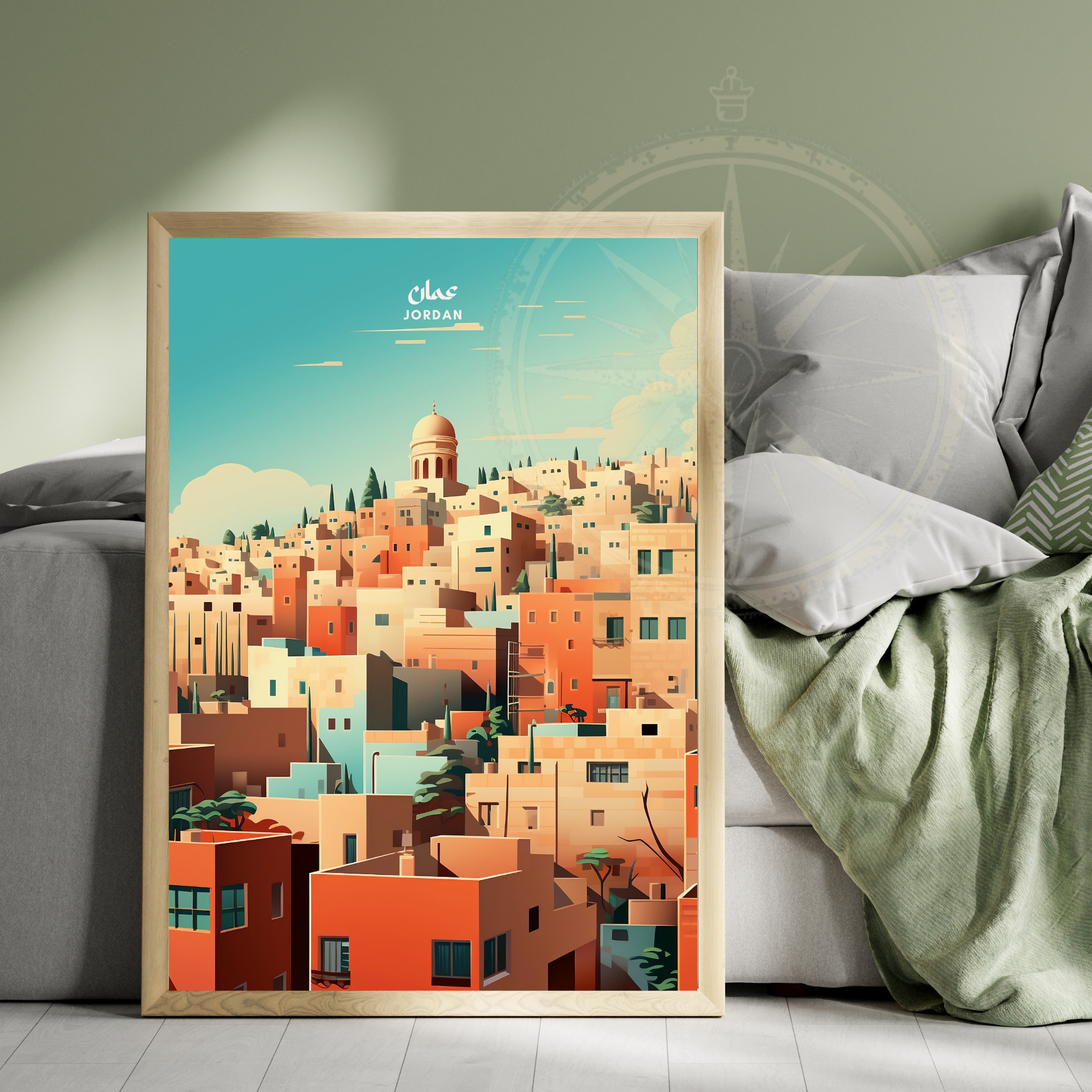 Affiche Amman | Impression Jordanie | Affiche Jordanie