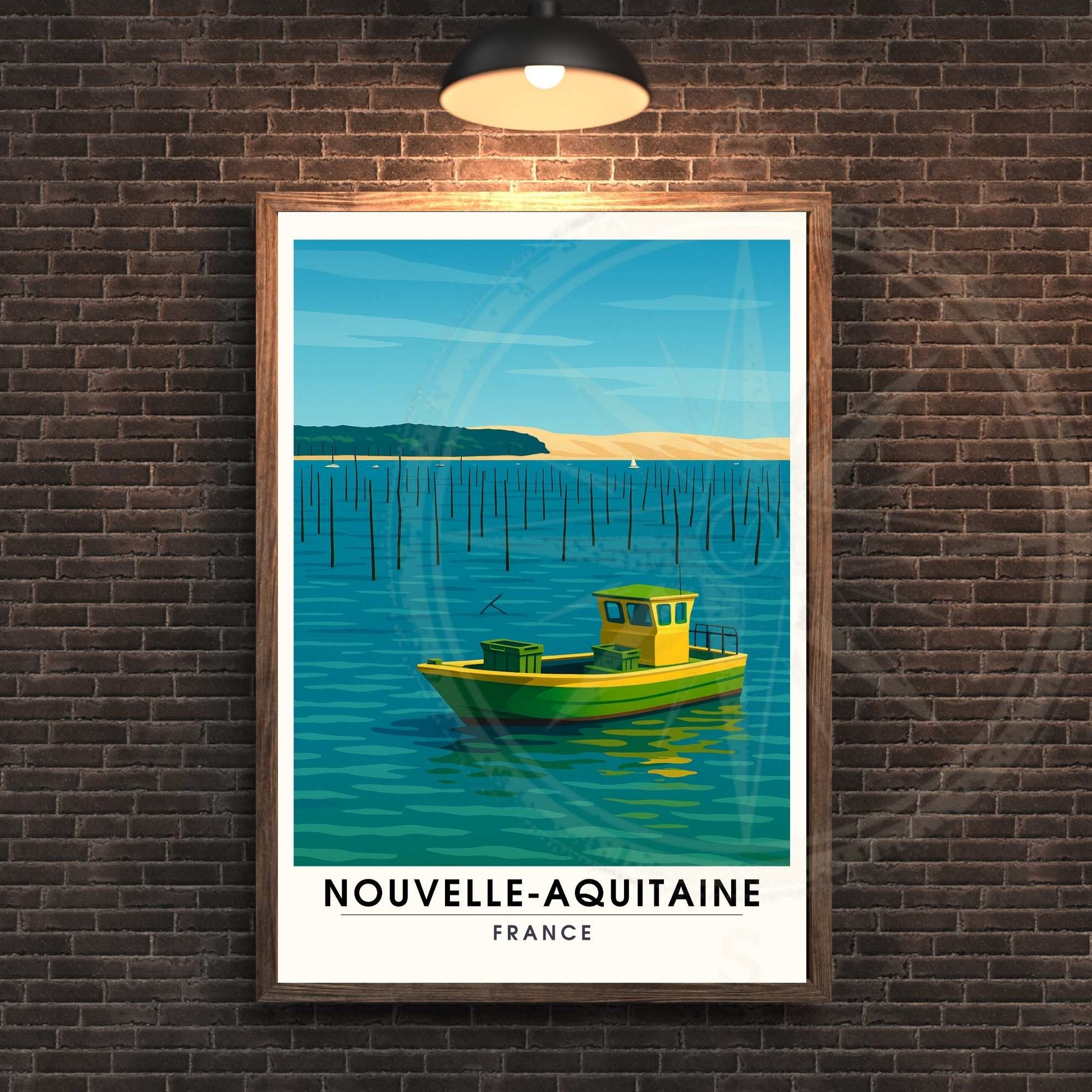 Affiche Nouvelle Aquitaine | Cap Ferret | Affiche de voyage France