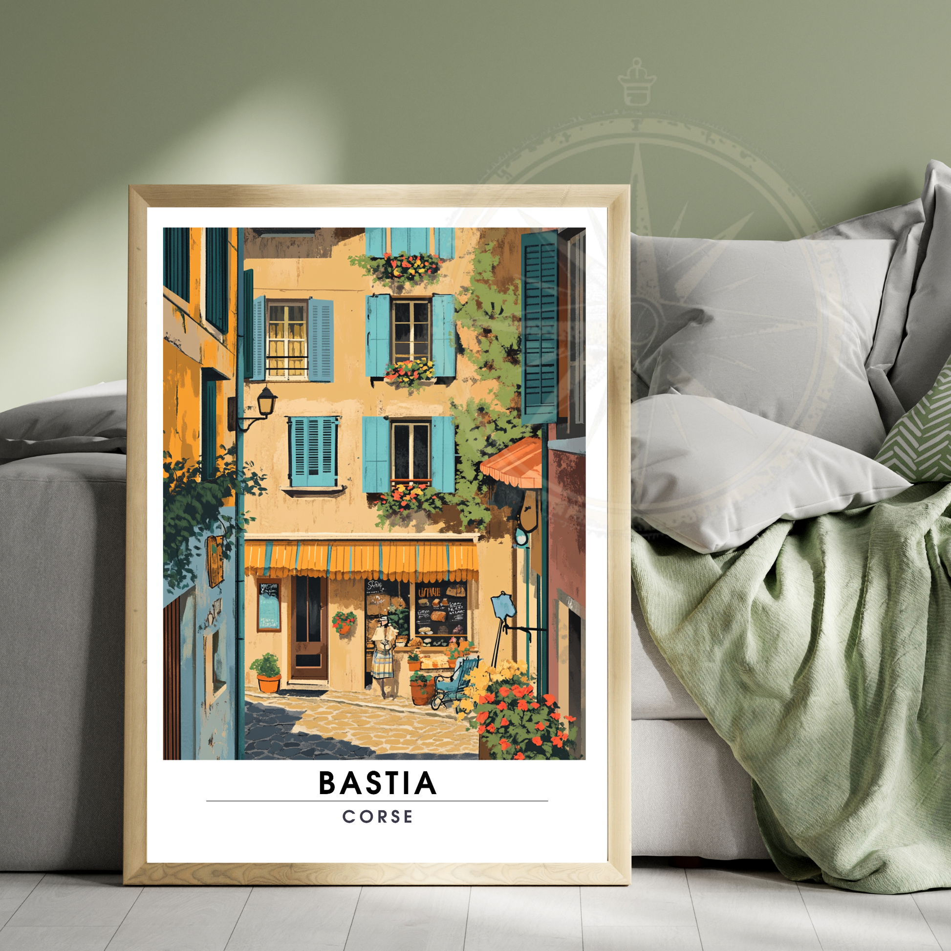 Affiche Bastia | Poster décoratif Corse | Affiche Corse
