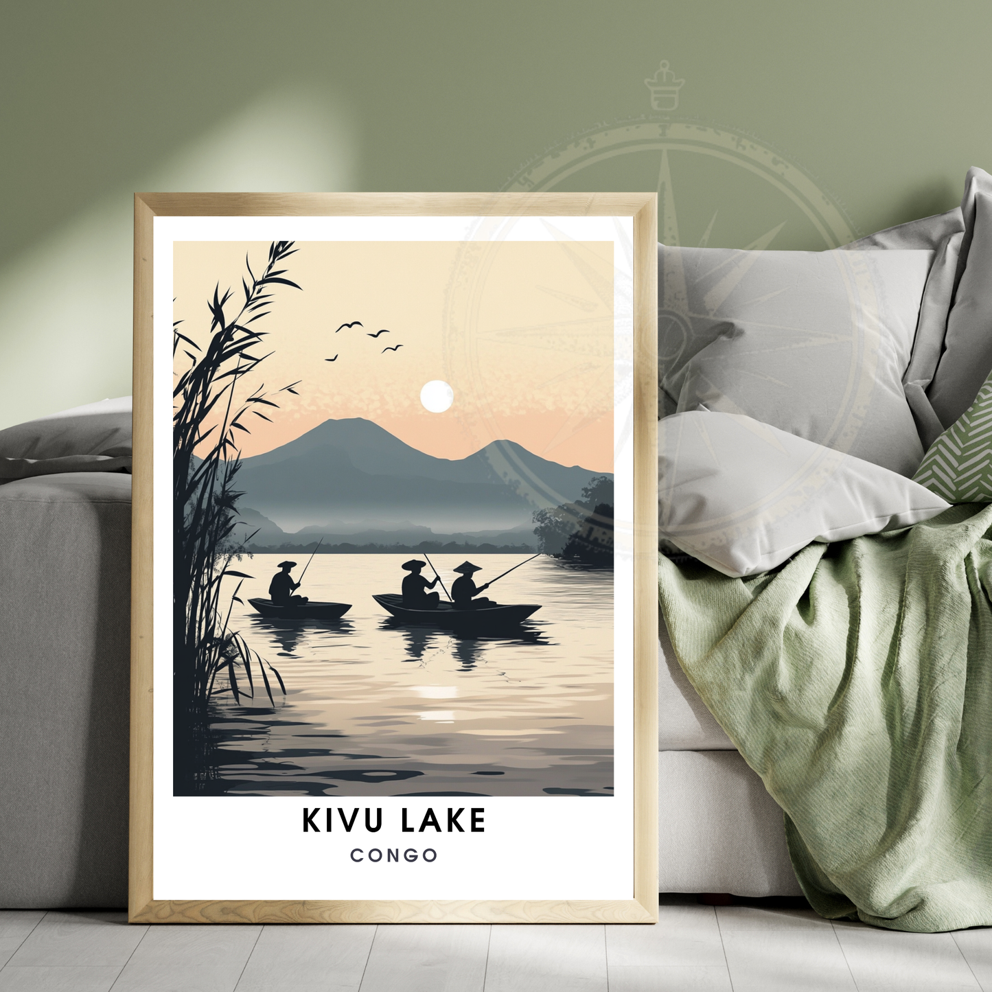 Affiche Kivu Lac | Impression Congo | Affiche Lac