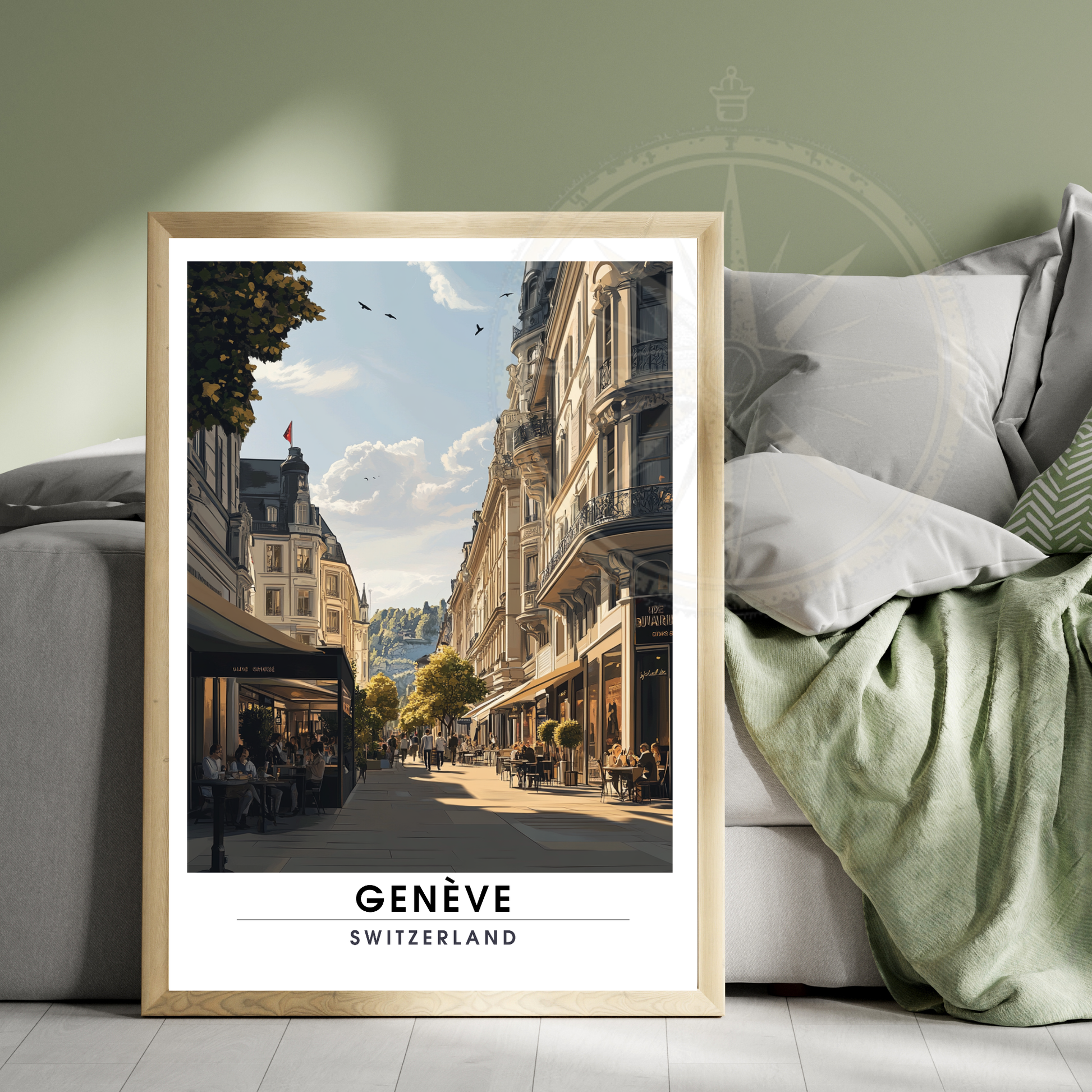 Affiche Genève | Poster de voyage Suisse | Affiche Suisse