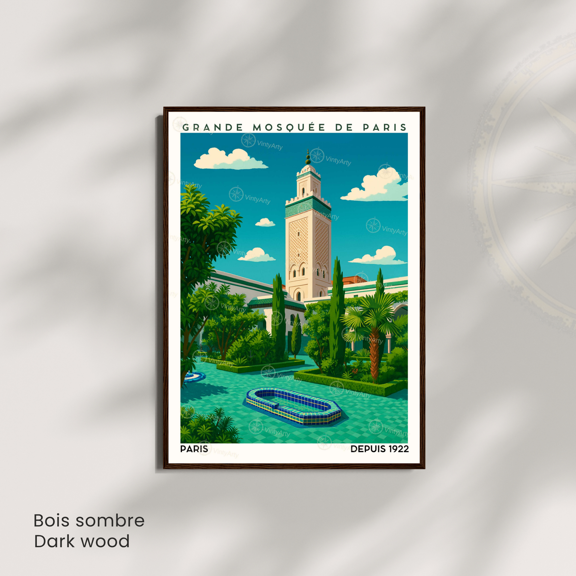 Affiche Paris | Impression Grand Mosquée de Paris | Affiche France