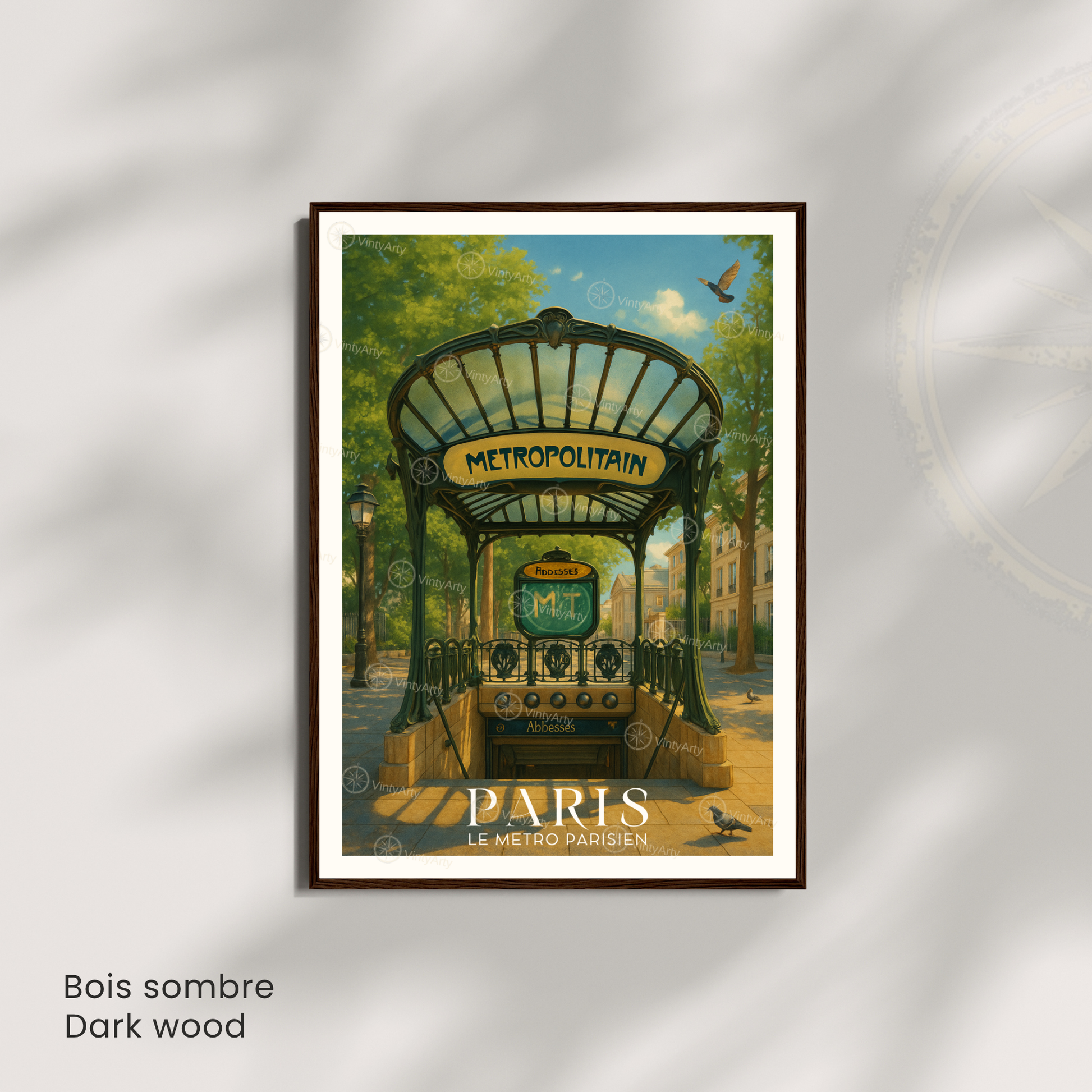 Affiche Paris | Poster artistique Métro | Affiche France