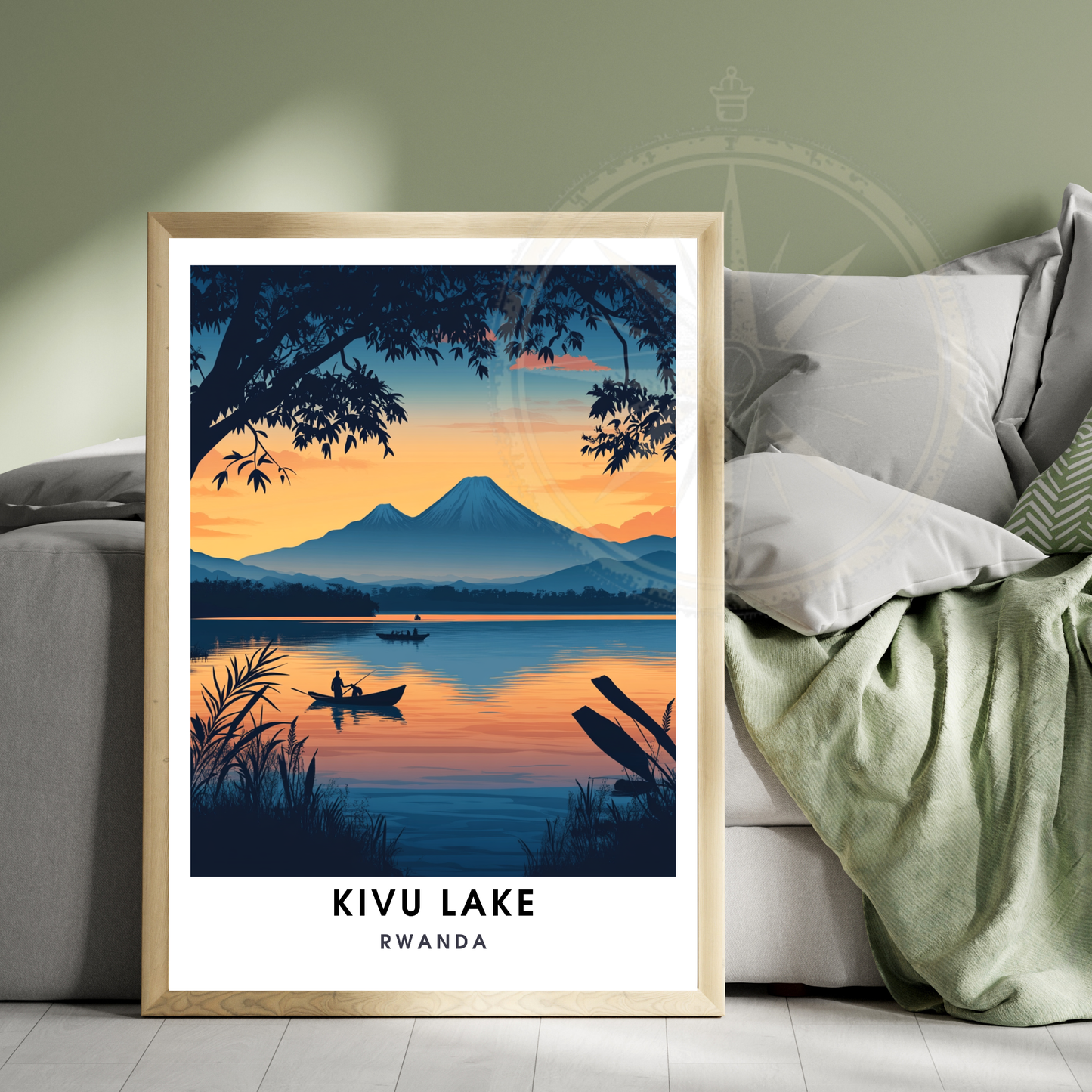 Affiche Kivu Lac | Poster Congo | Affiche Lac