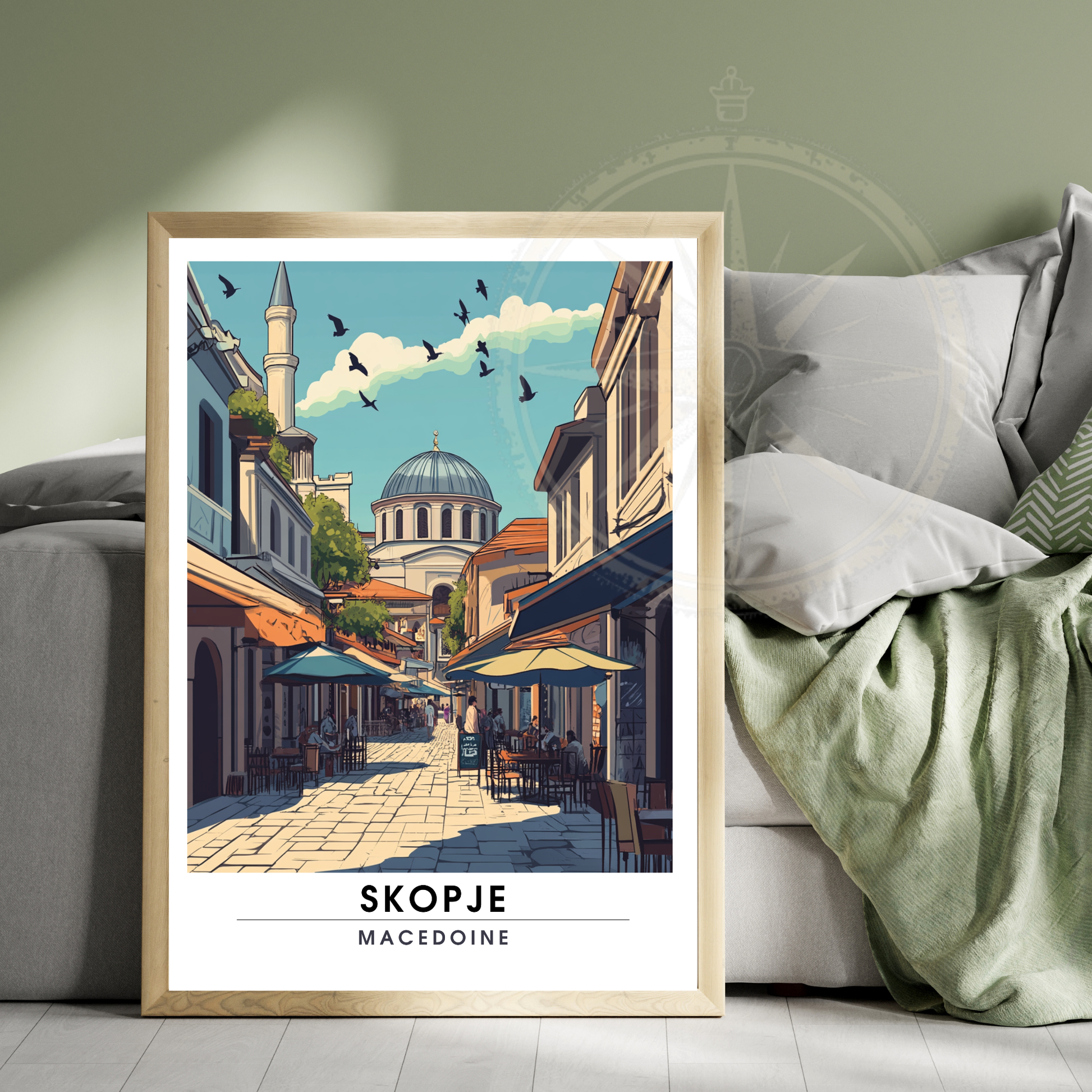 Affiche Skopje | Impression Macédoine | Affiche Macédoine