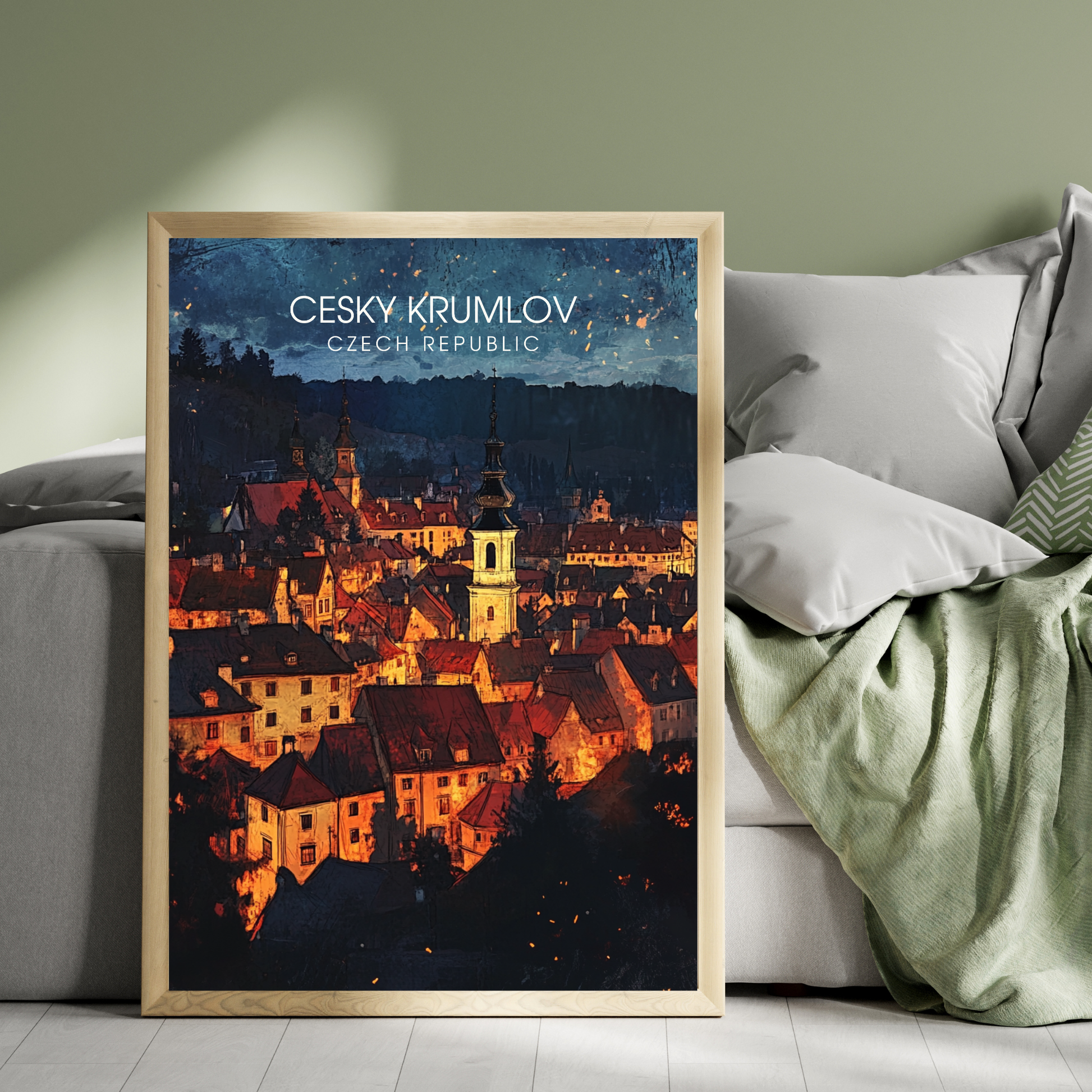 Affiche Český Krumlov | Art mural République tchèque | Affiche République tchèque