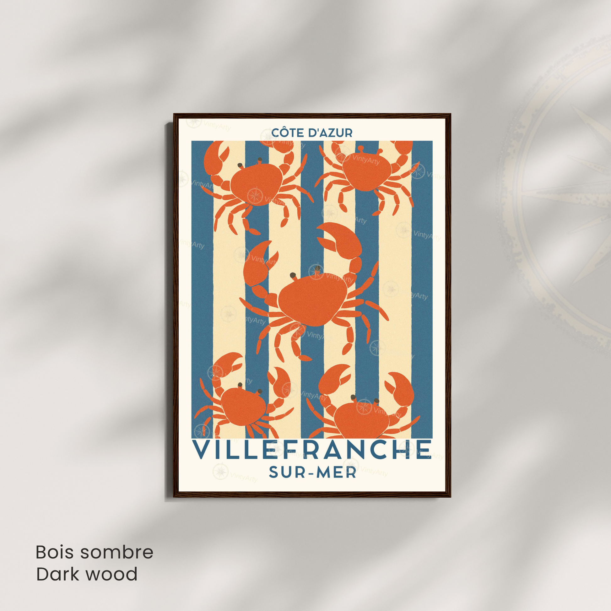 Affiche Villefranche-sur-Mer | Impression France | Affiche Côte d'Azur