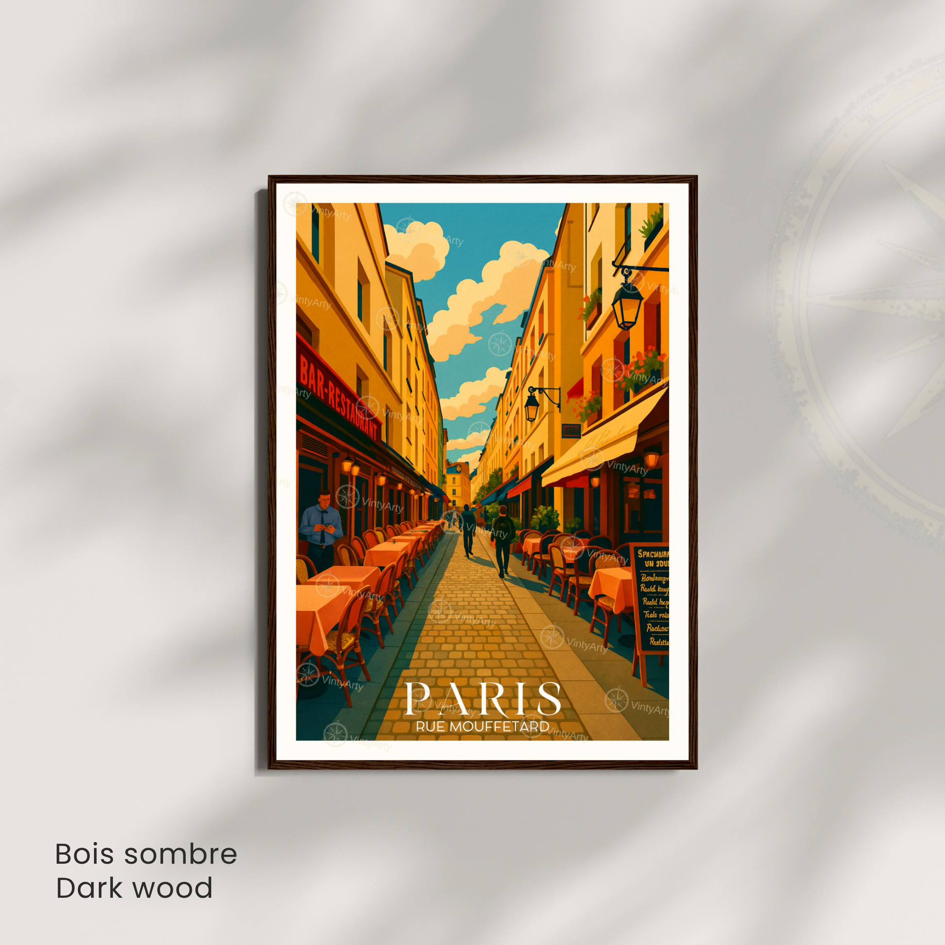 Affiche Paris | Impression Rue Mouffetard | Affiche France
