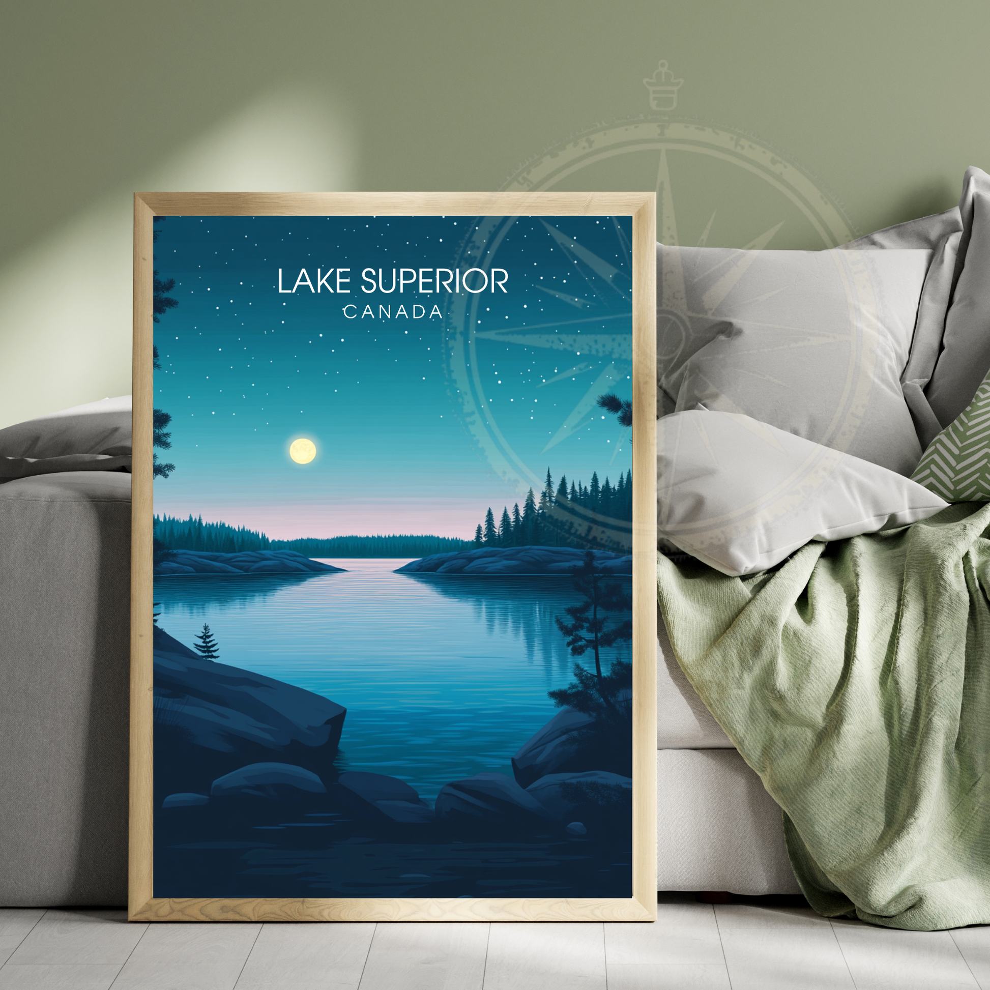 Affiche Lac Supérieur | Poster de voyage Canada | Affiche Lac