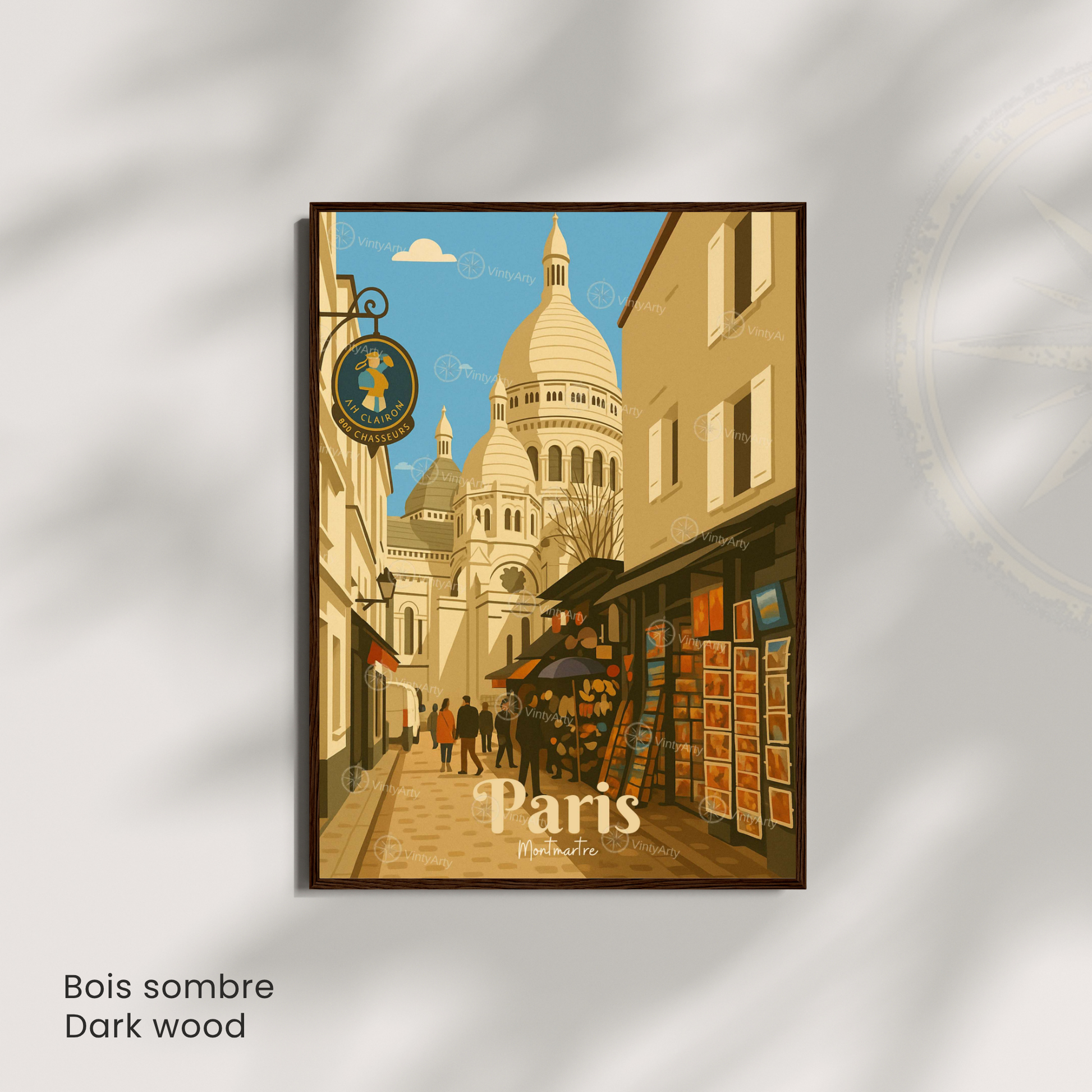 Affiche Paris | Poster décoration Montmartre - Sacré Cœur | Affiche France