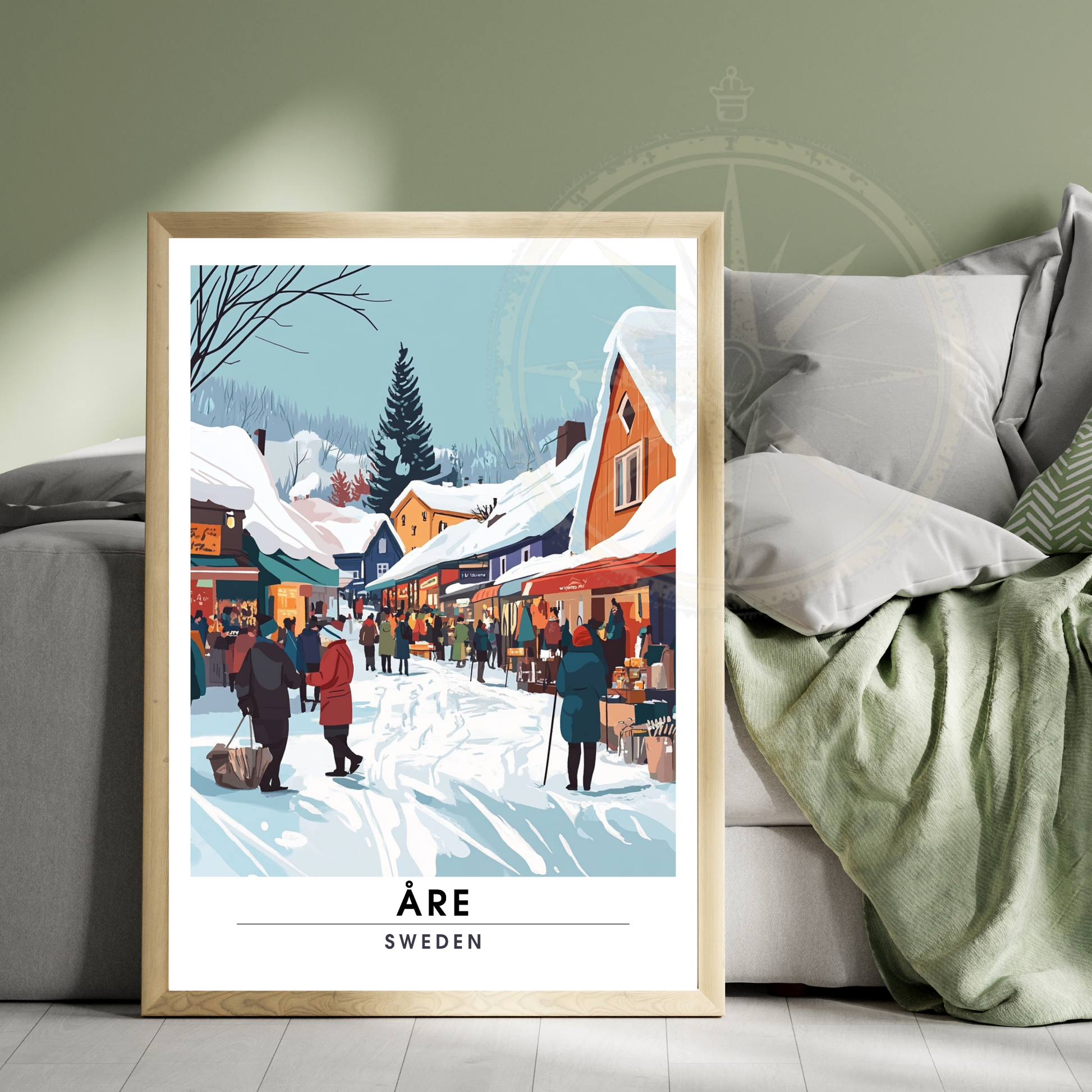 Affiche Åre | Impression de voyage Suède | Affiche Suède