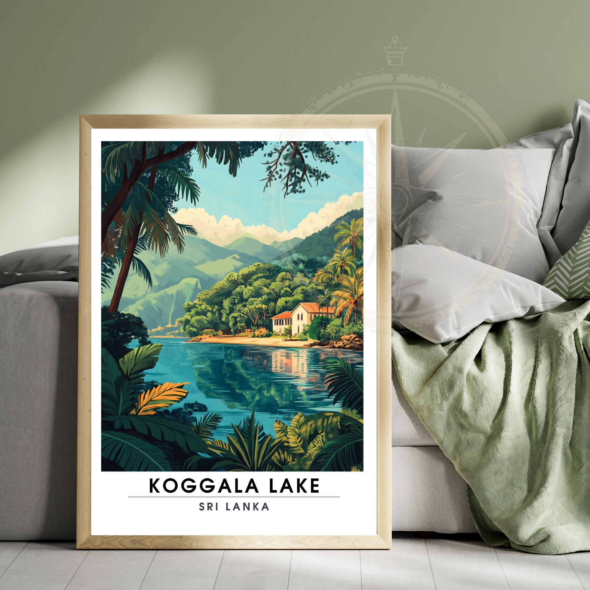 Affiche Lac Koggala | Poster de voyage Sri Lanka | Affiche Lac
