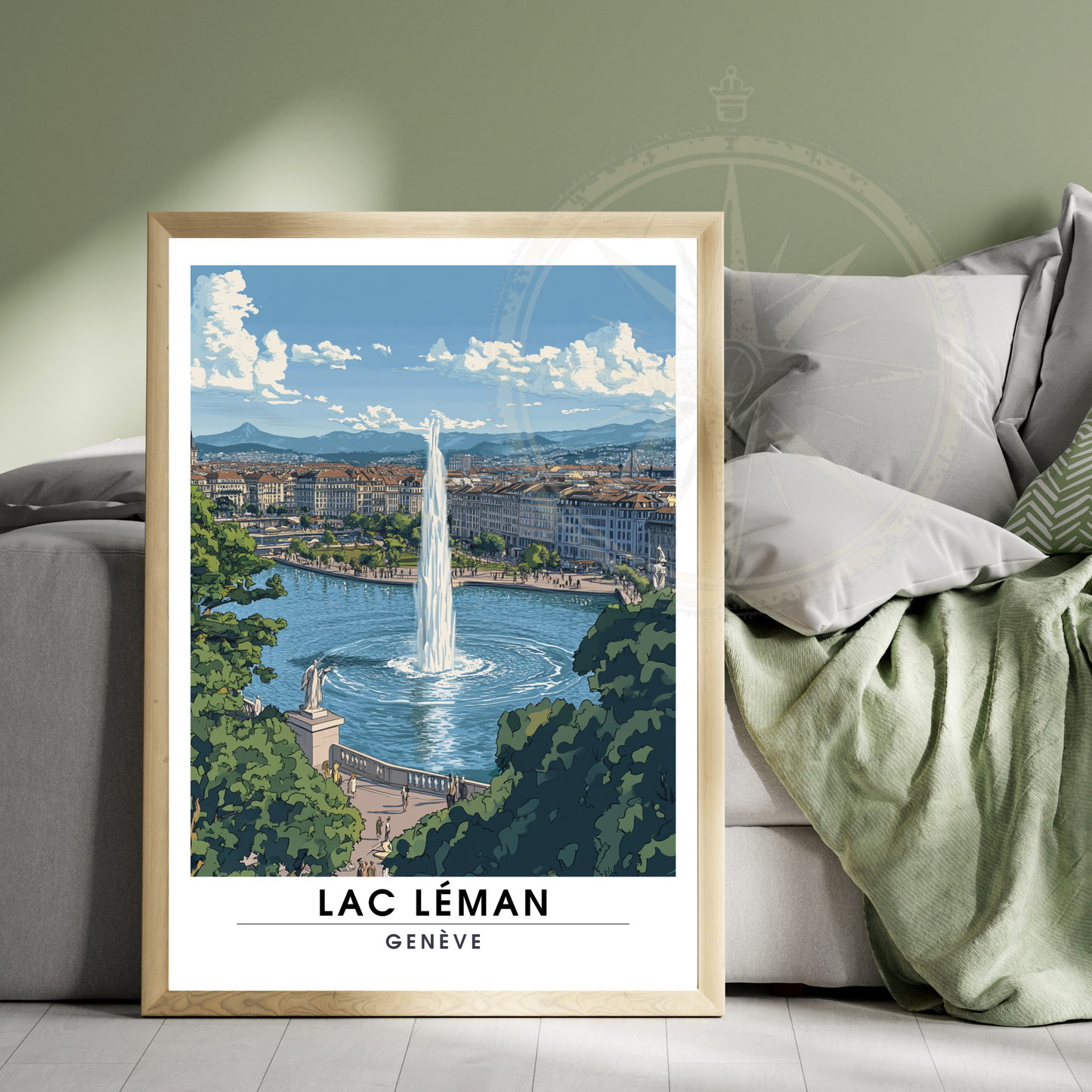 Affiche Lac léman | Impression Suisse | Affiche Suisse