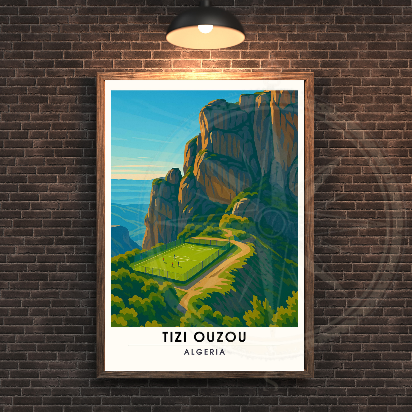 Affiche Tizi Ouzou | impression de voyage Tizi Ouzou | Affiche Kabylie | Algérie
