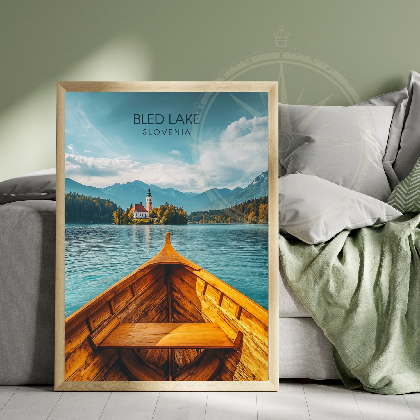 Affiche Lac de Bled | Poster Slovénie | Affiche Lac