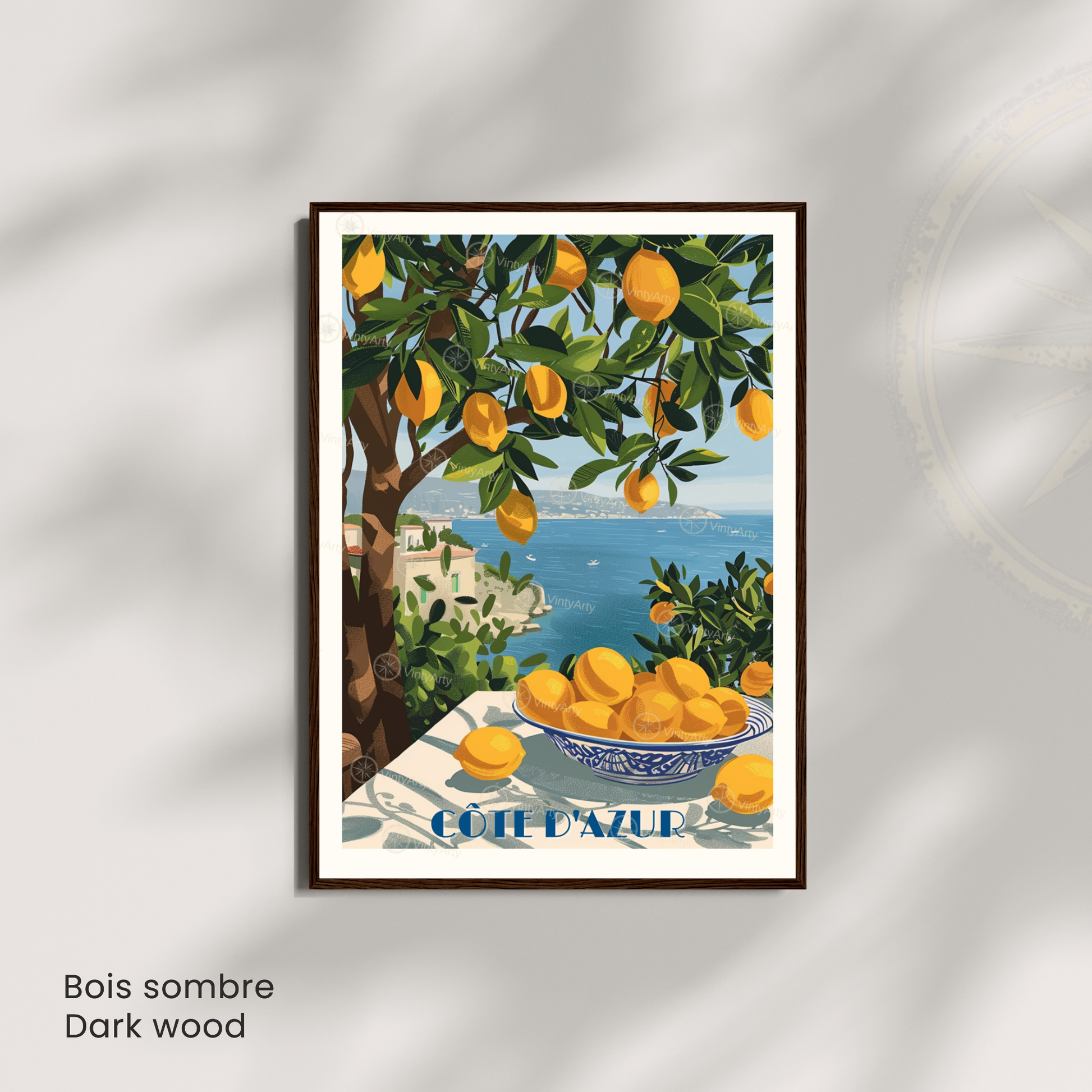 Affiche Côte d’Azur | Poster déco Côte d’Azur | Affiche France