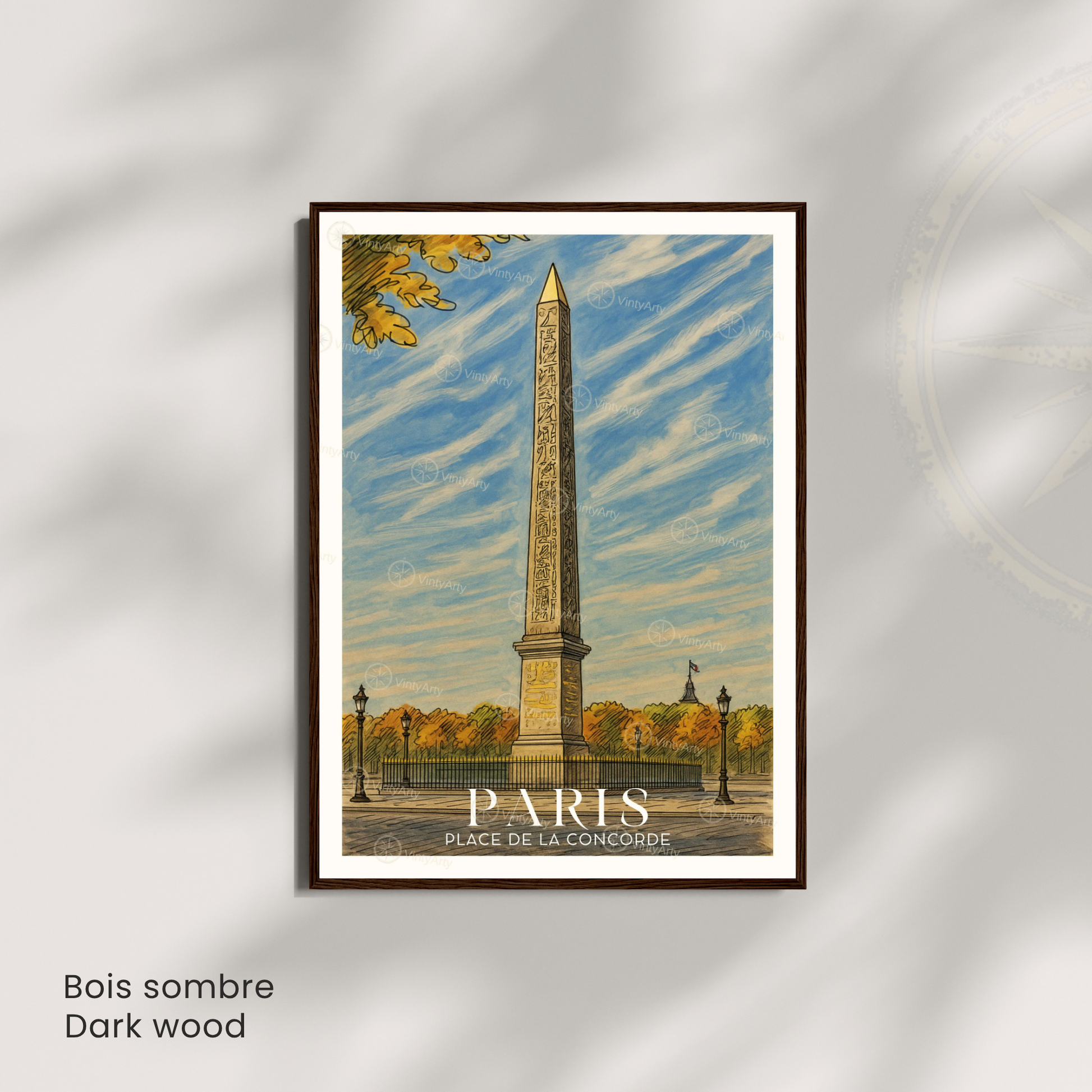 Affiche Paris | Poster Place de la Concorde | Affiche France