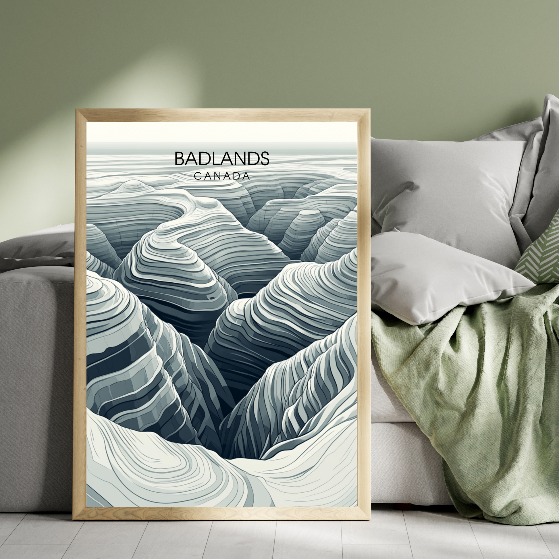 Affiche Badlands | Impression de voyage Canada | Affiche Canada