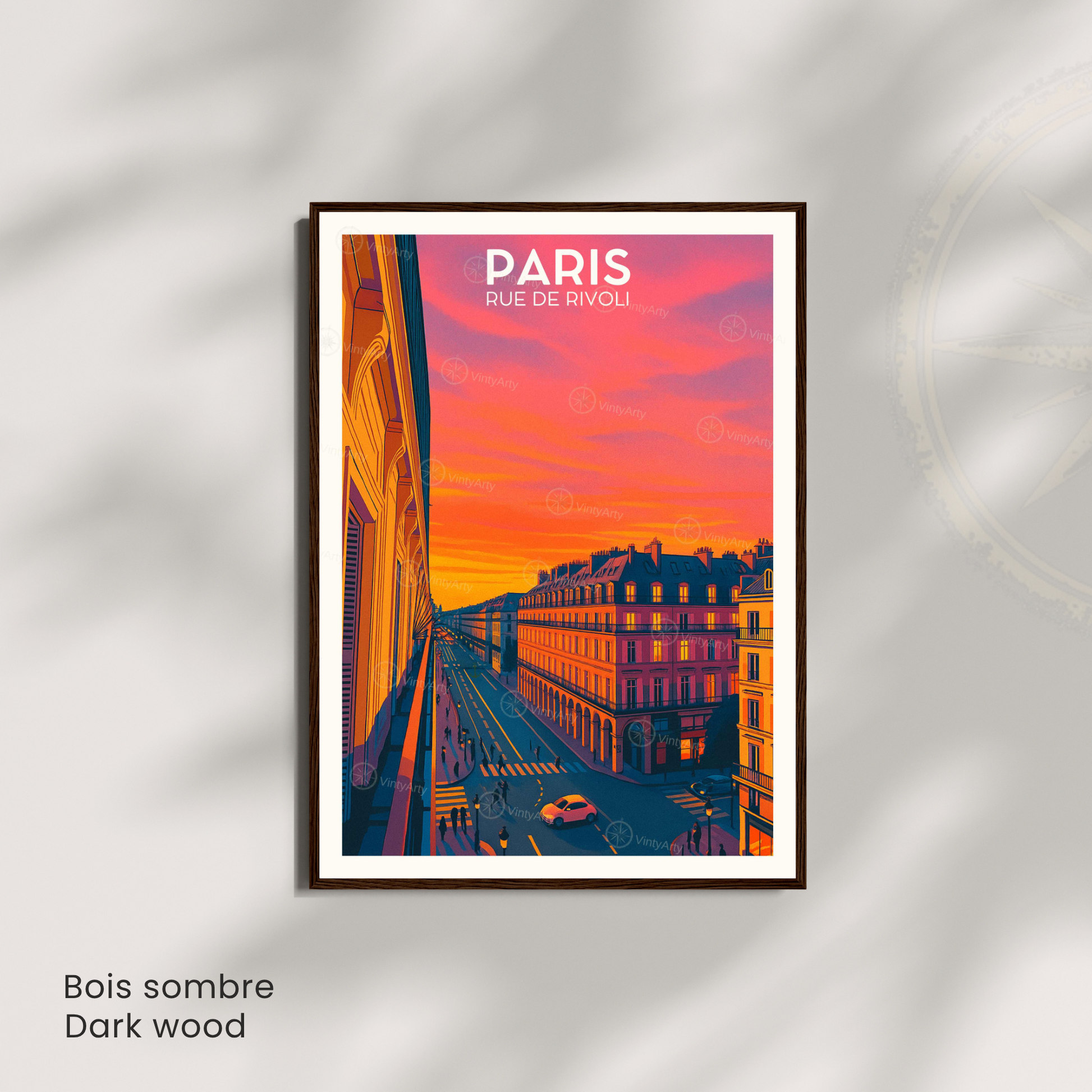 Affiche Paris | Impression Rue de Rivoli | Affiche France