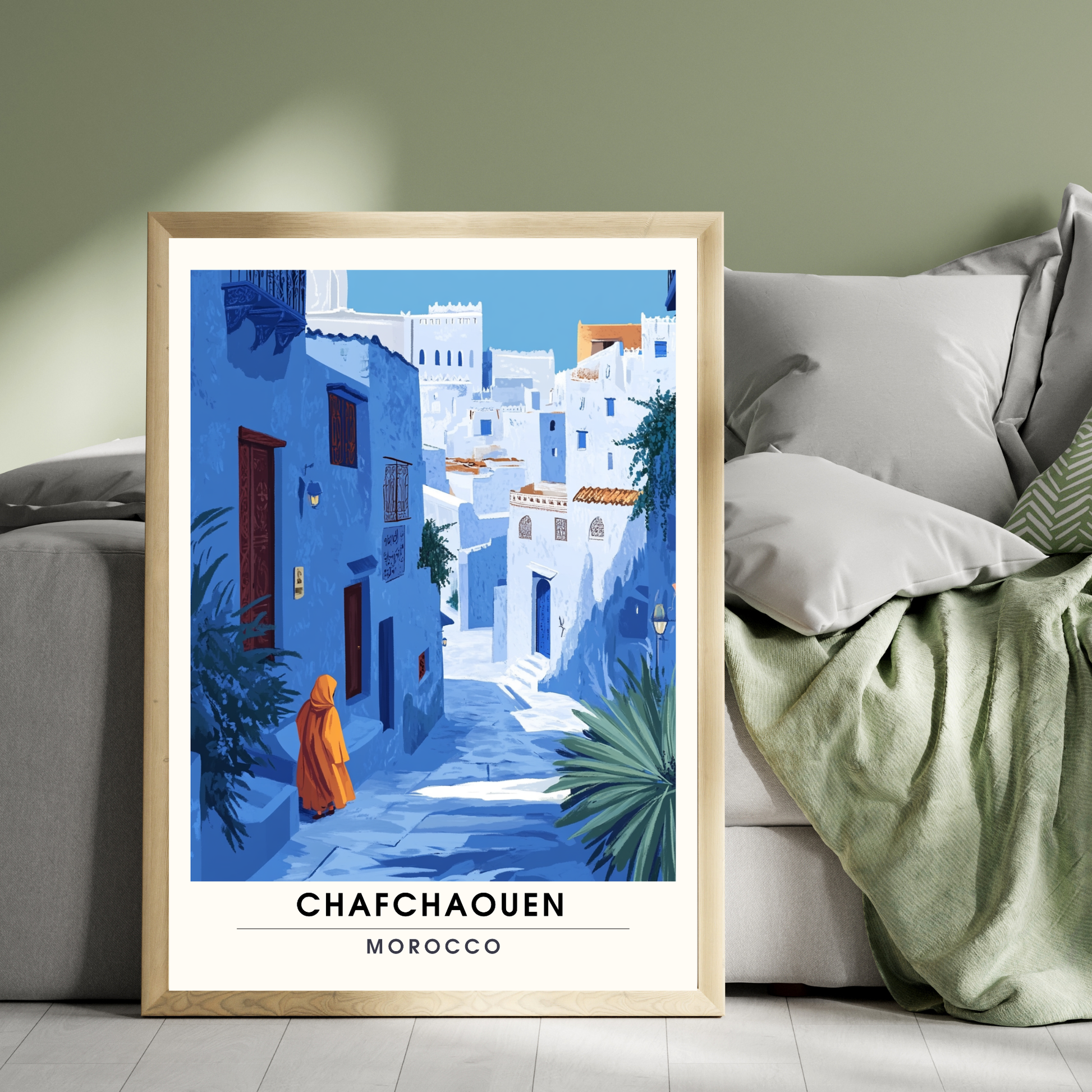 Affiche Chefchaouen | Poster Murale Maroc | Affiche Maroc