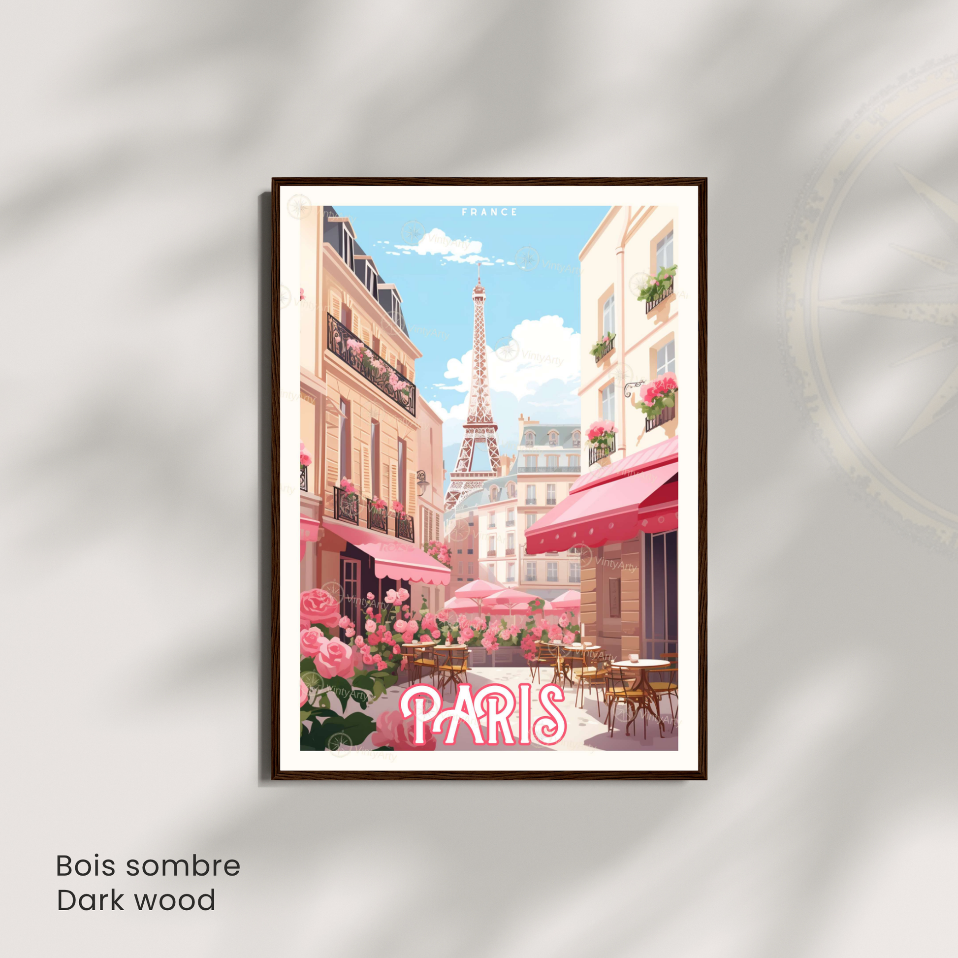 Affiche Paris | Impression de voyage Tour Eiffel | Affiche France