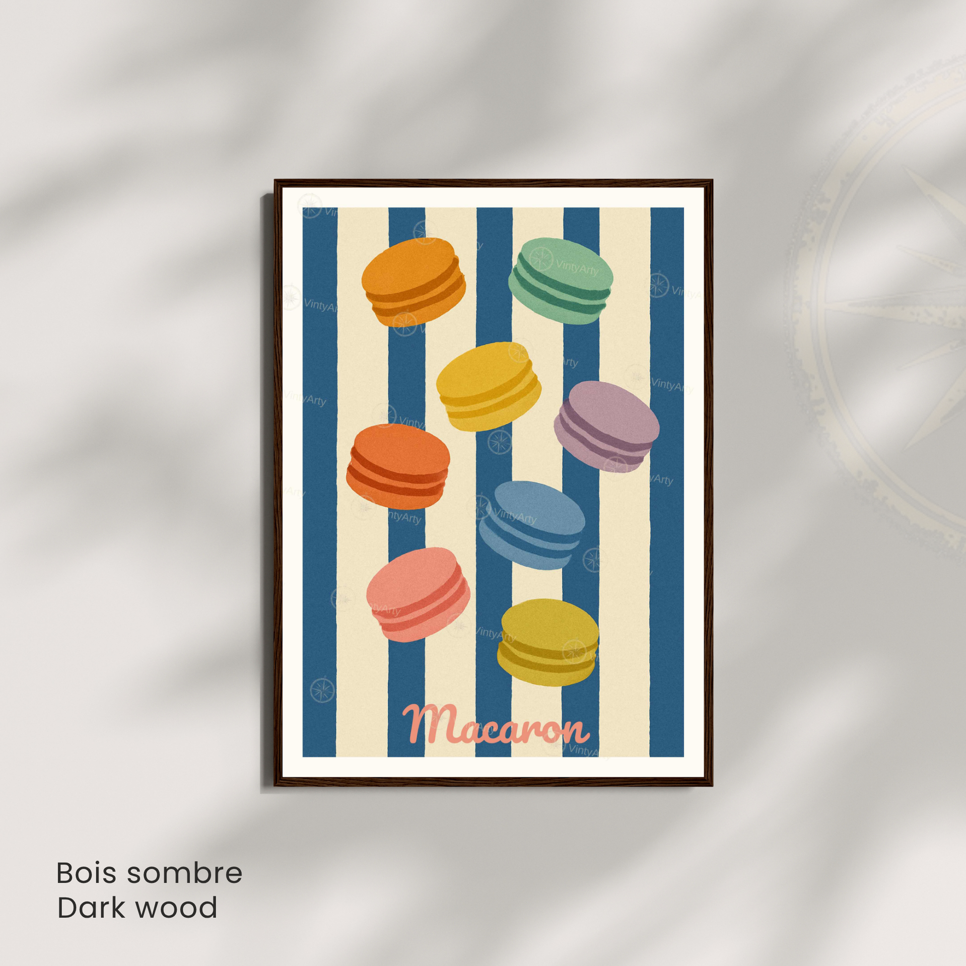 Affiche Paris | Impression macaron | Affiche France