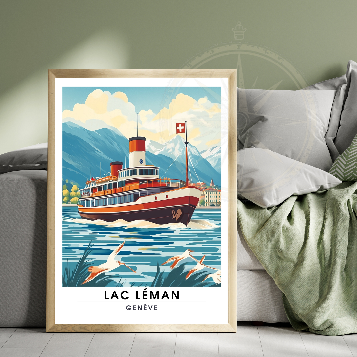 Affiche lac léman | Poster Suisse | Affiche Suisse